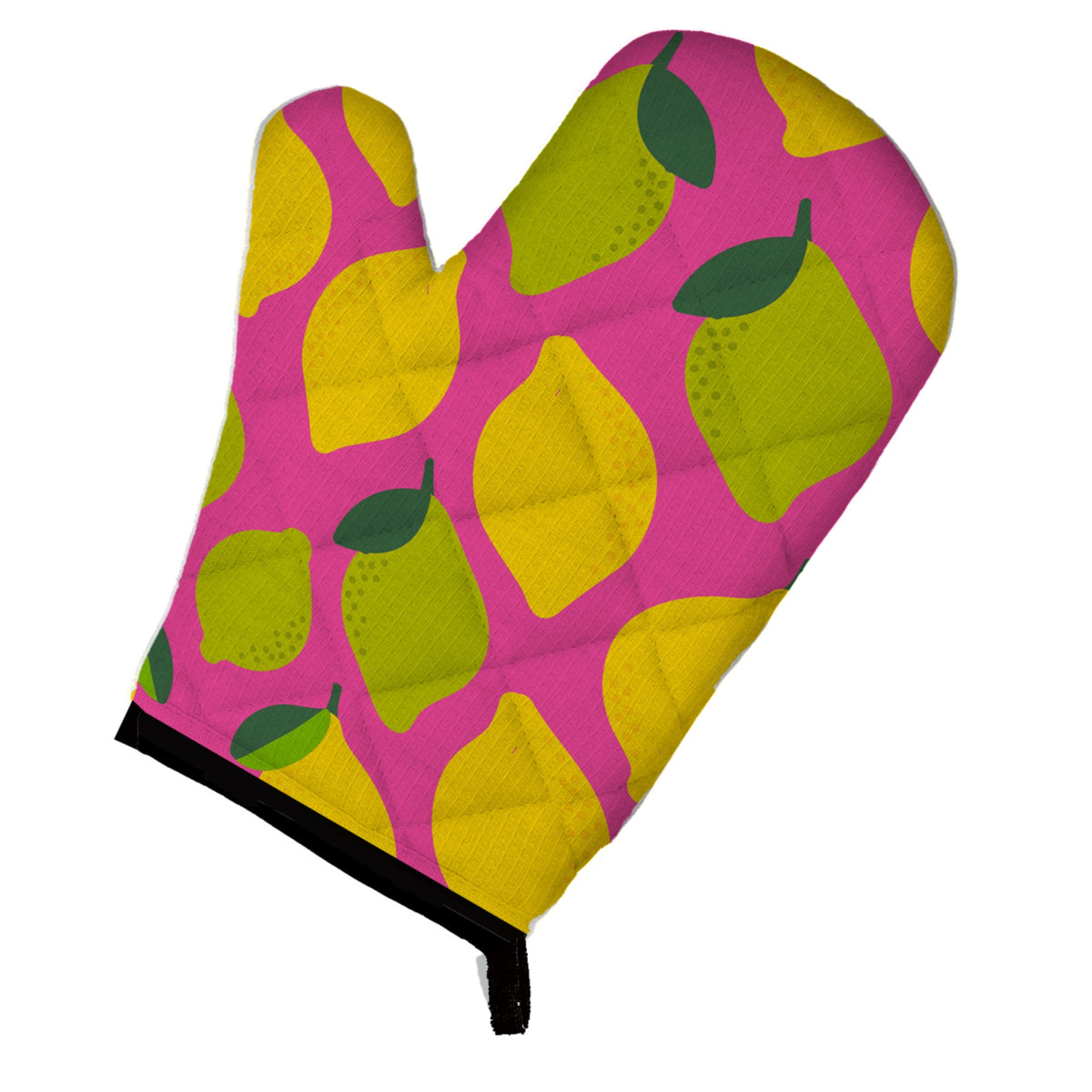 'Caroline'S Treasures Lemons And Limes On Pink Oven Mitt, Multicolor, 12'''' X 8.5''''''