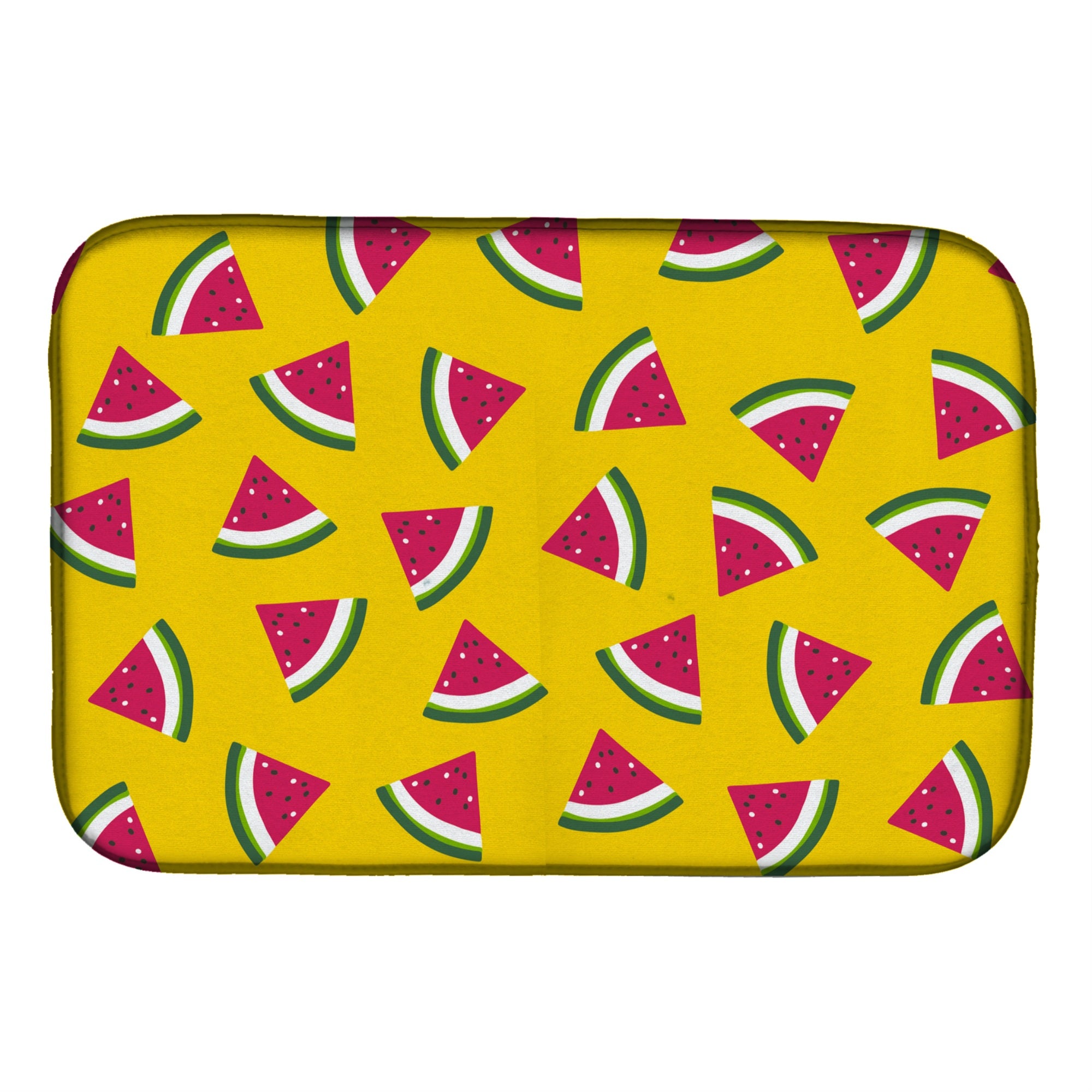 'Caroline'S Treasures Watermelon On Yellow Dish Drying Mat, 14'''' X 21''''''