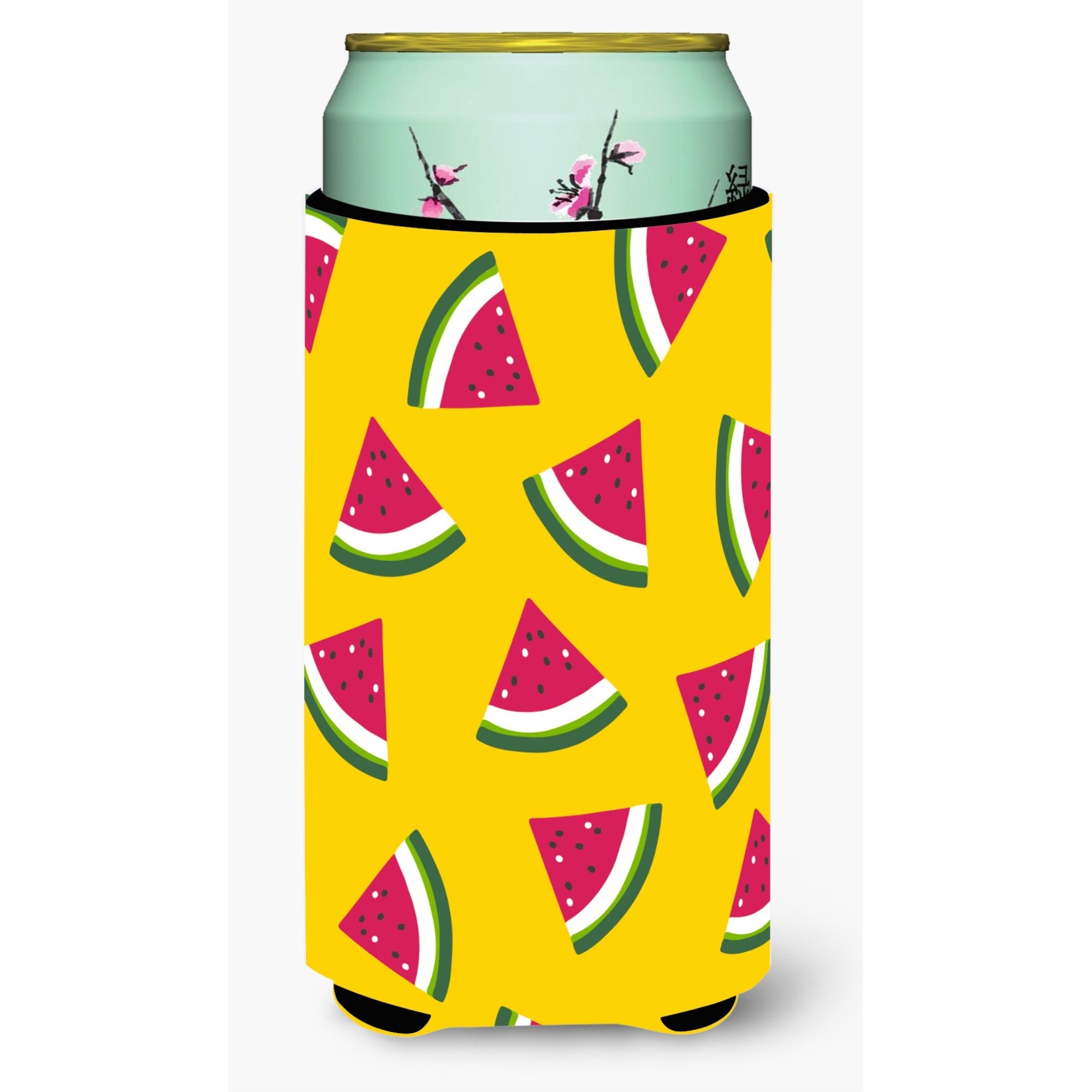 'Caroline'S Treasures Watermelon On Yellow Tall Boy Beverage Insulator Hugger, Multicolor''