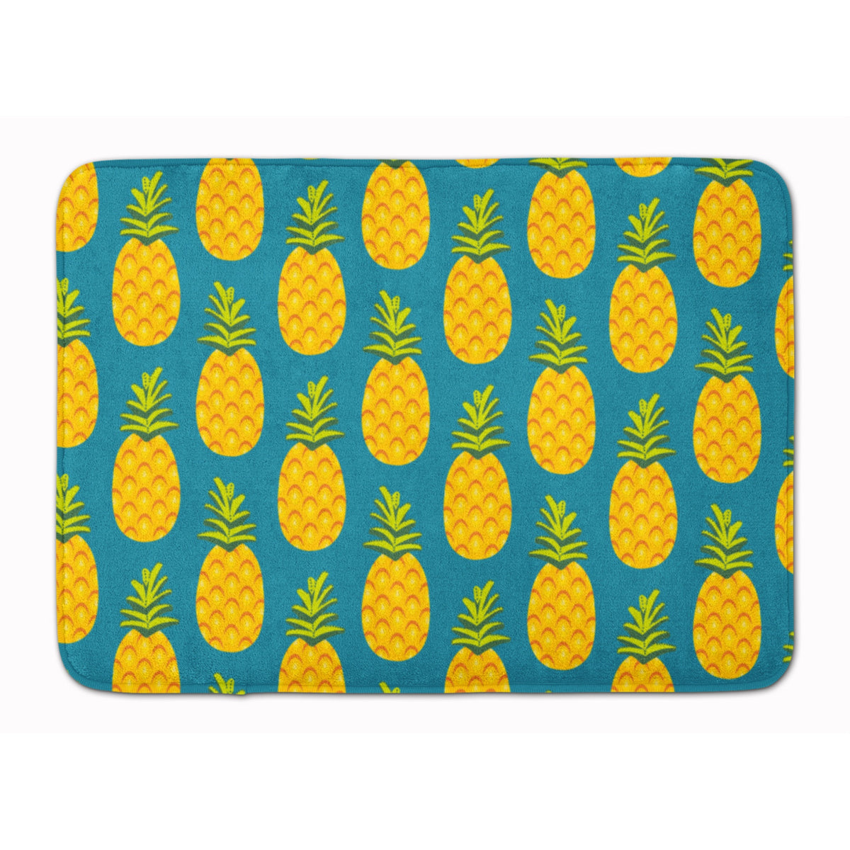 'Caroline'S Treasures Pineapples On Teal Floor Mat, 19'''' X 27'''', Multicolor''
