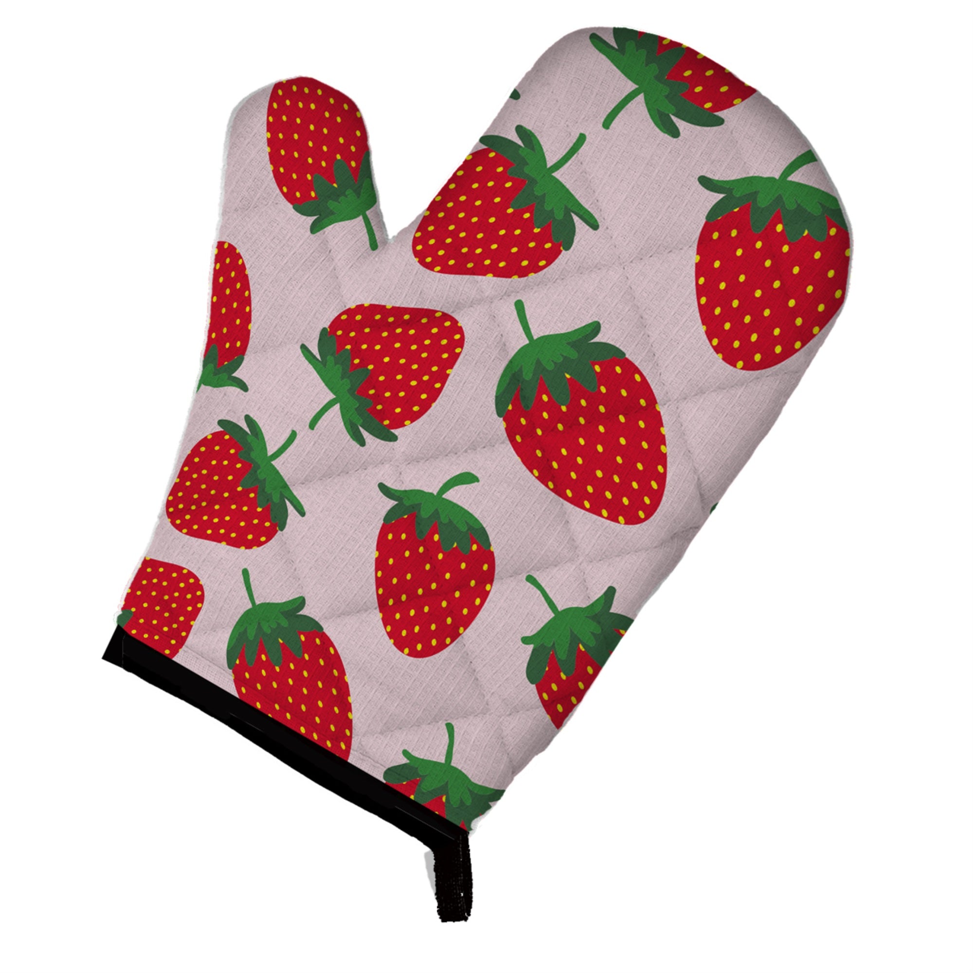 'Caroline'S Treasures Strawberries On Pink Oven Mitt, Multicolor, 12'''' X 8.5''''''