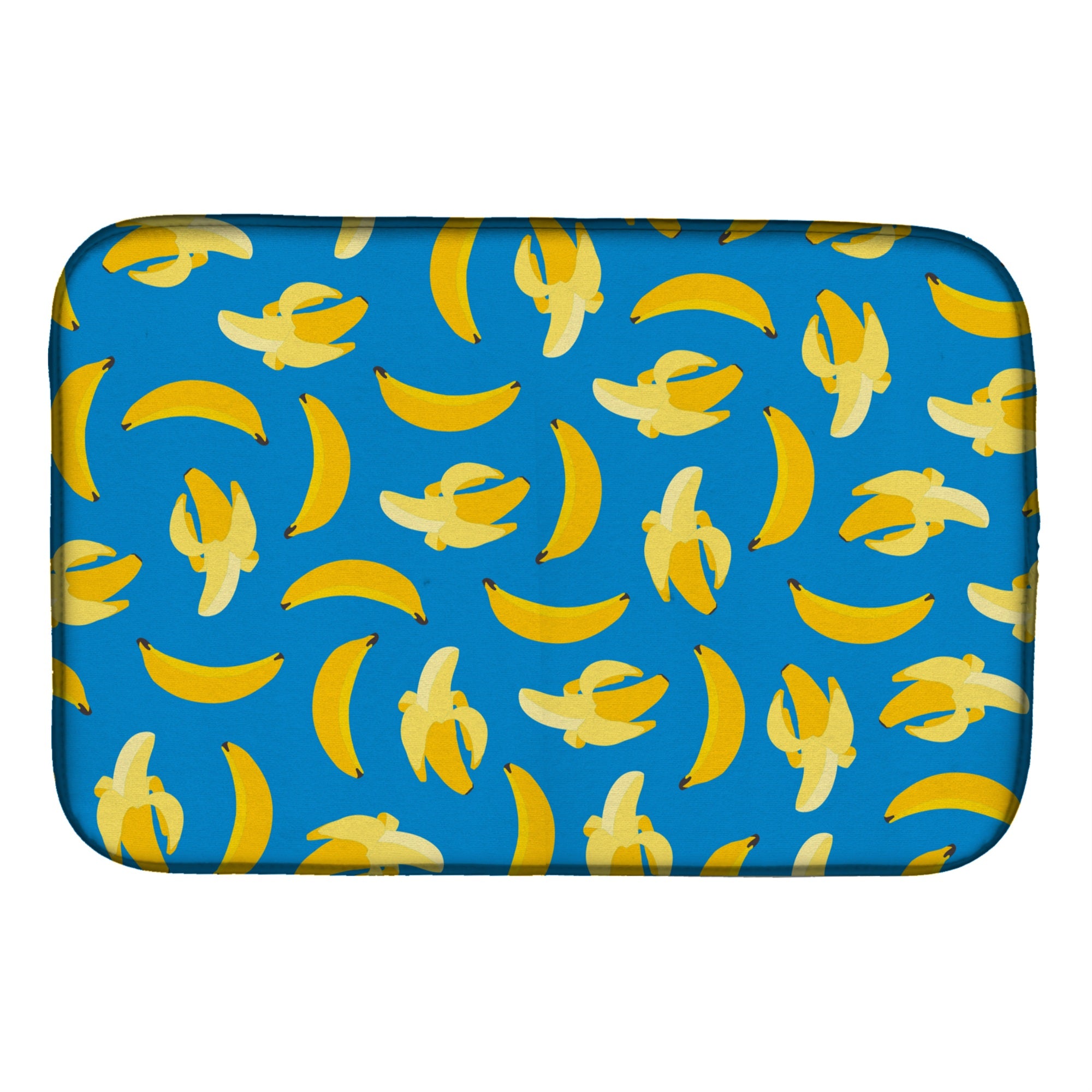 'Caroline'S Treasures Bananas On Blue Dish Drying Mat, 14'''' X 21'''', Multicolor''