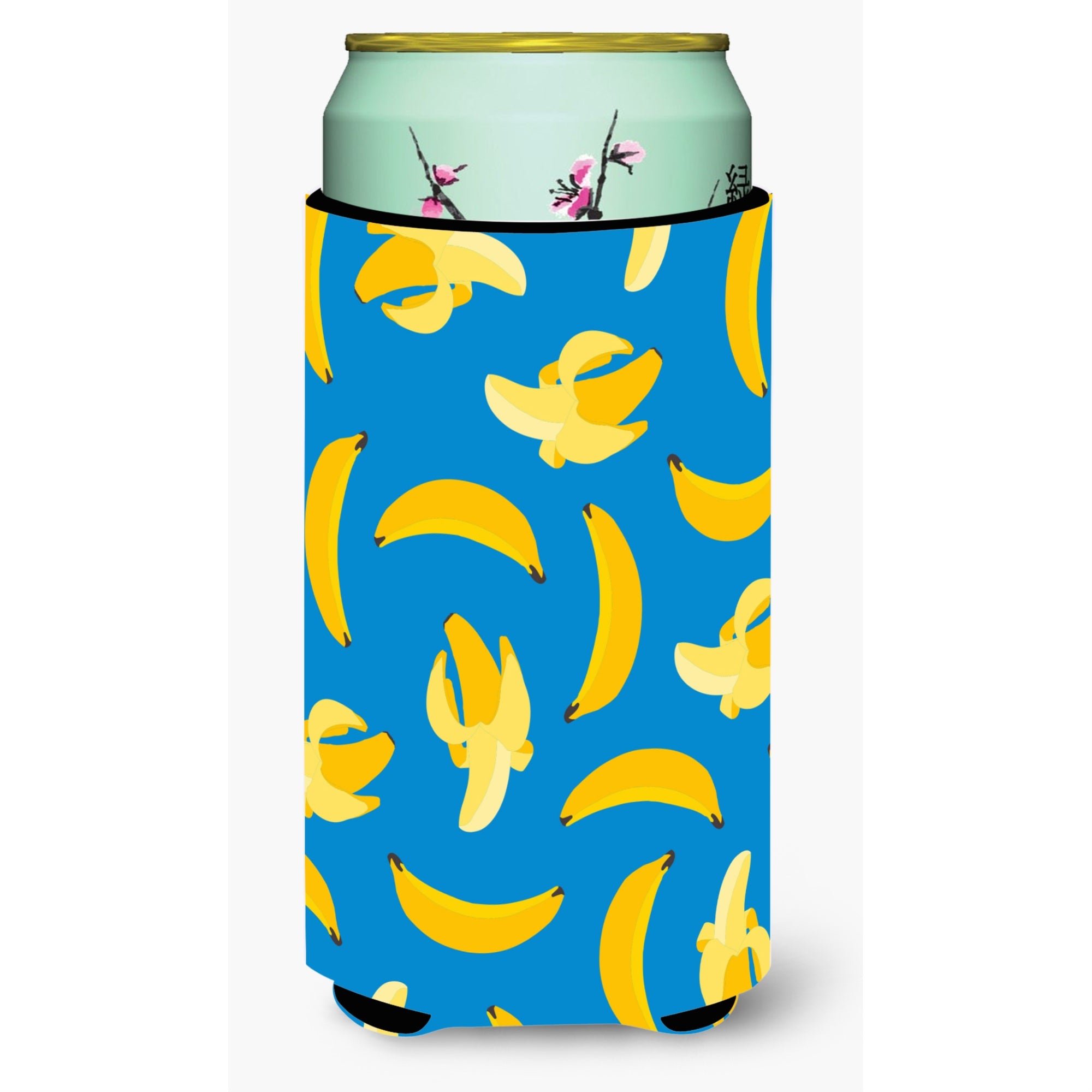 'Caroline'S Treasures Bananas On Blue Tall Boy Beverage Insulator Hugger, Multicolor''