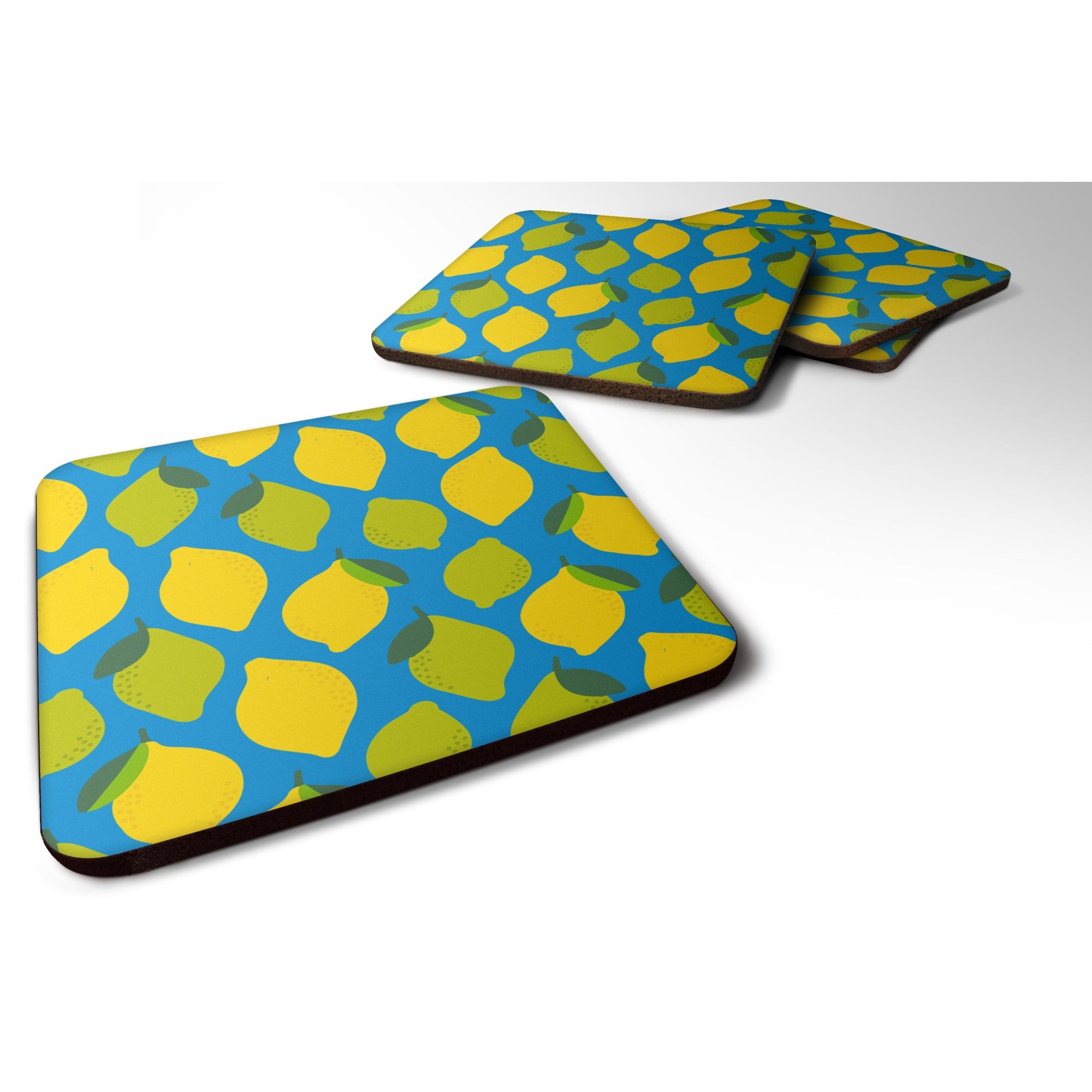 'Caroline'S Treasures Lemons & Limes Foam Coaster Set Of 4, 3.5, Multicolor''