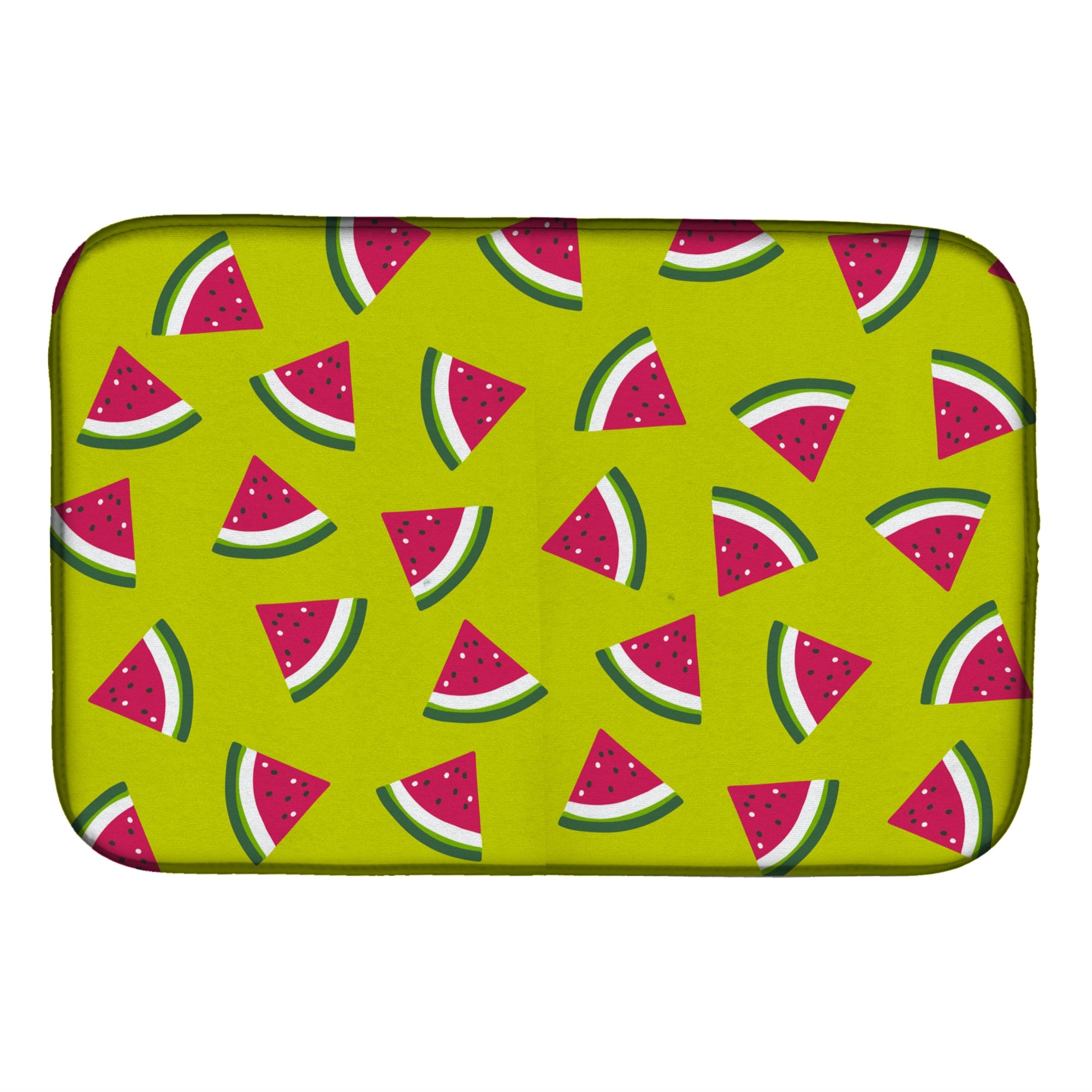 'Caroline'S Treasures Watermelon On Lime Green Dish Drying Mat, 14 X 21''