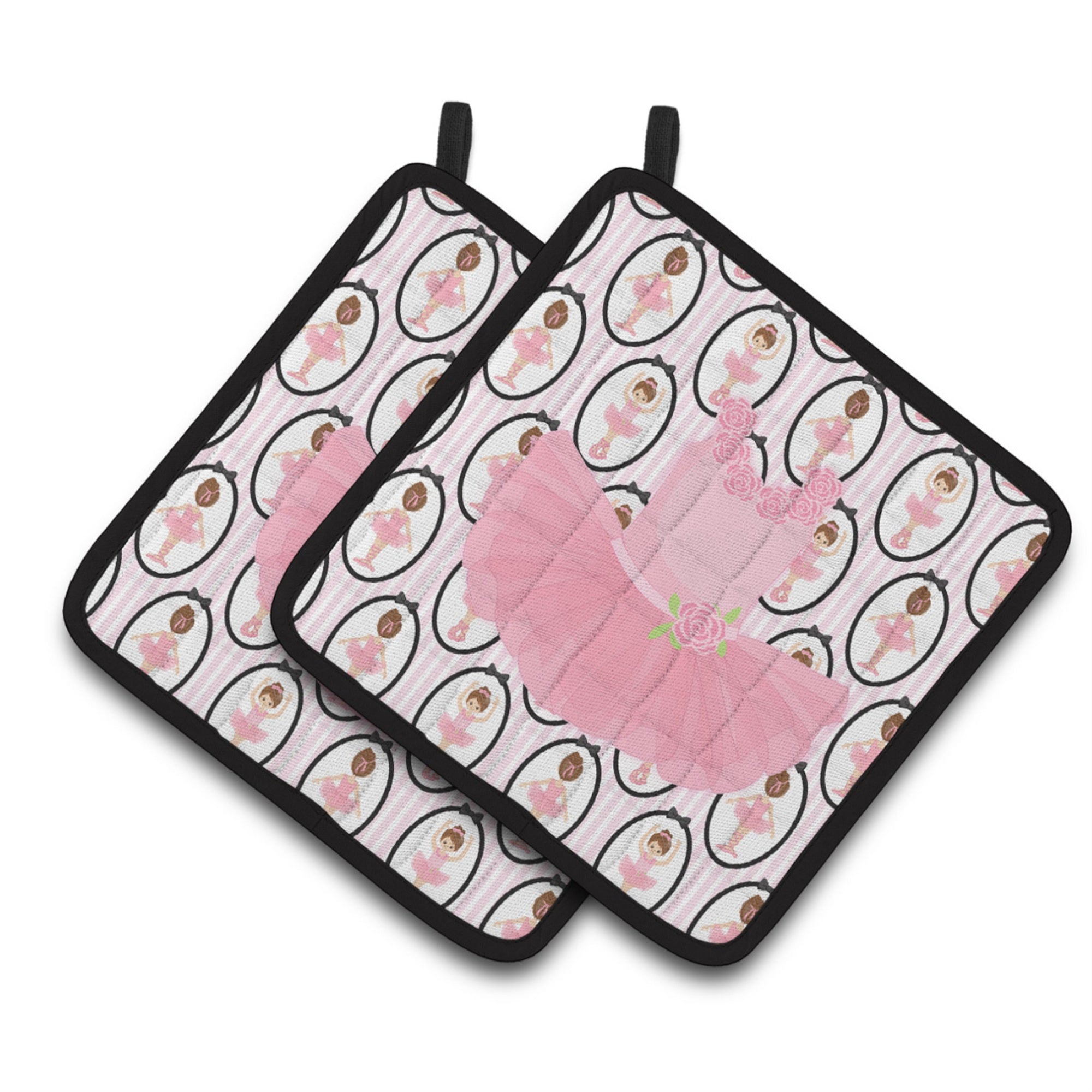'Caroline'S Treasures Bb5153Pthd Ballerina Pink Tutu Pair Of Pot Holders, 7.5'''' H X 7.5'''' W, Multicolor''