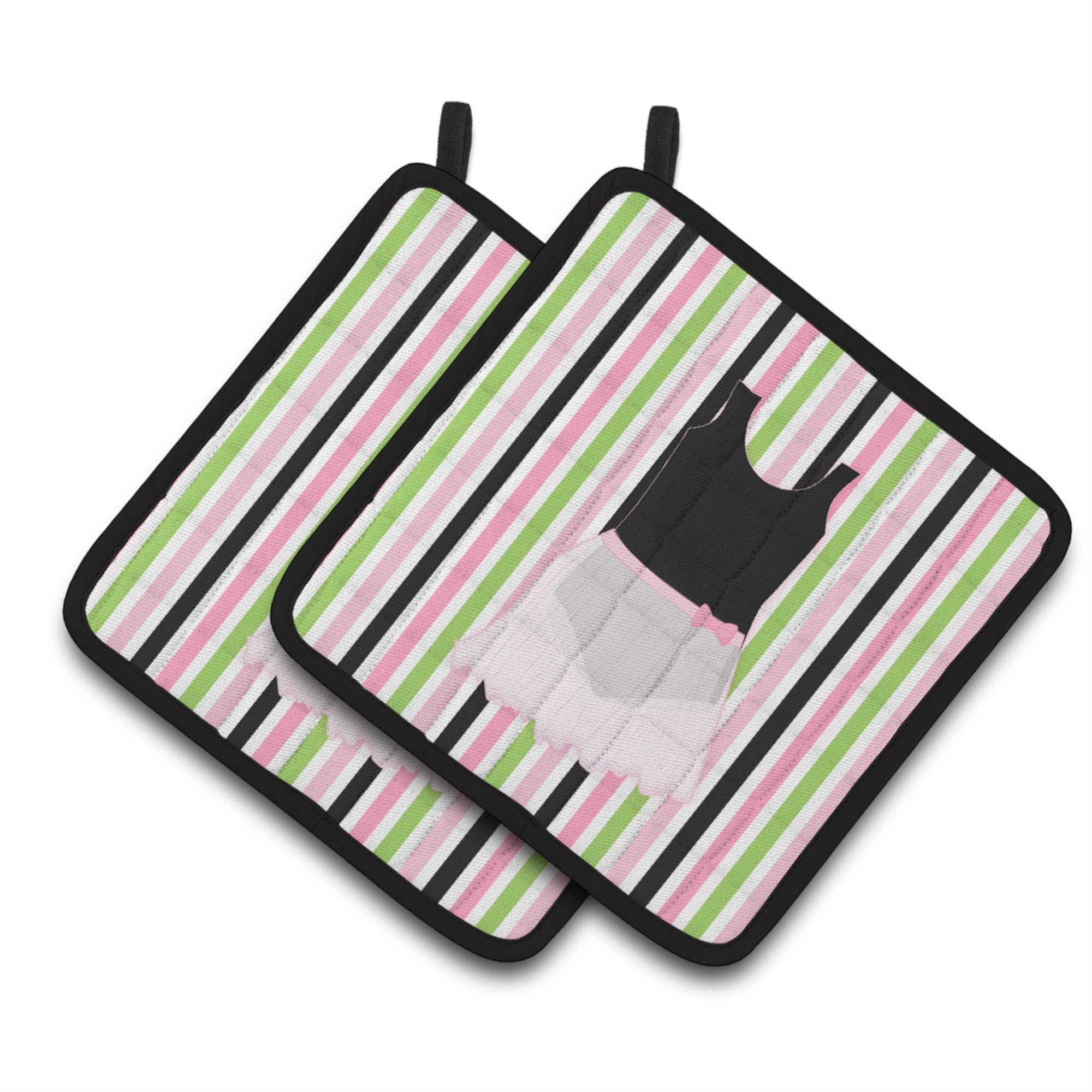 'Caroline'S Treasures Ballerina Leotard & Skirt Pair Of Pot Holders, 7.5Hx7.5W, Multicolor''