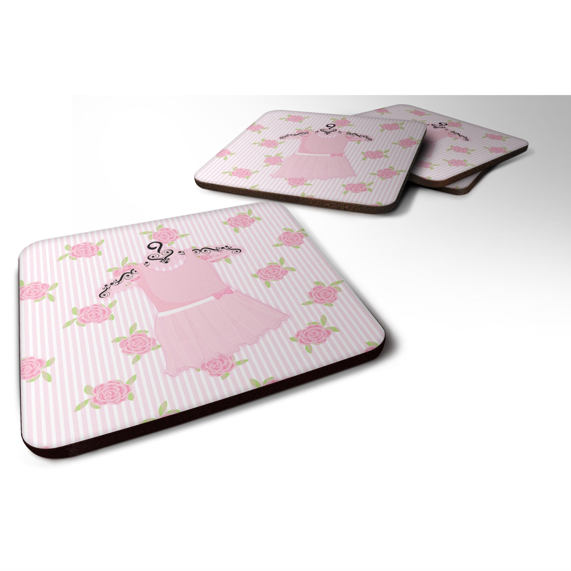 'Caroline'S Treasures Bb5158Fc Ballerina Ballet Attire Foam Coaster (Set Of 4), 3.5'''', Multicolor''