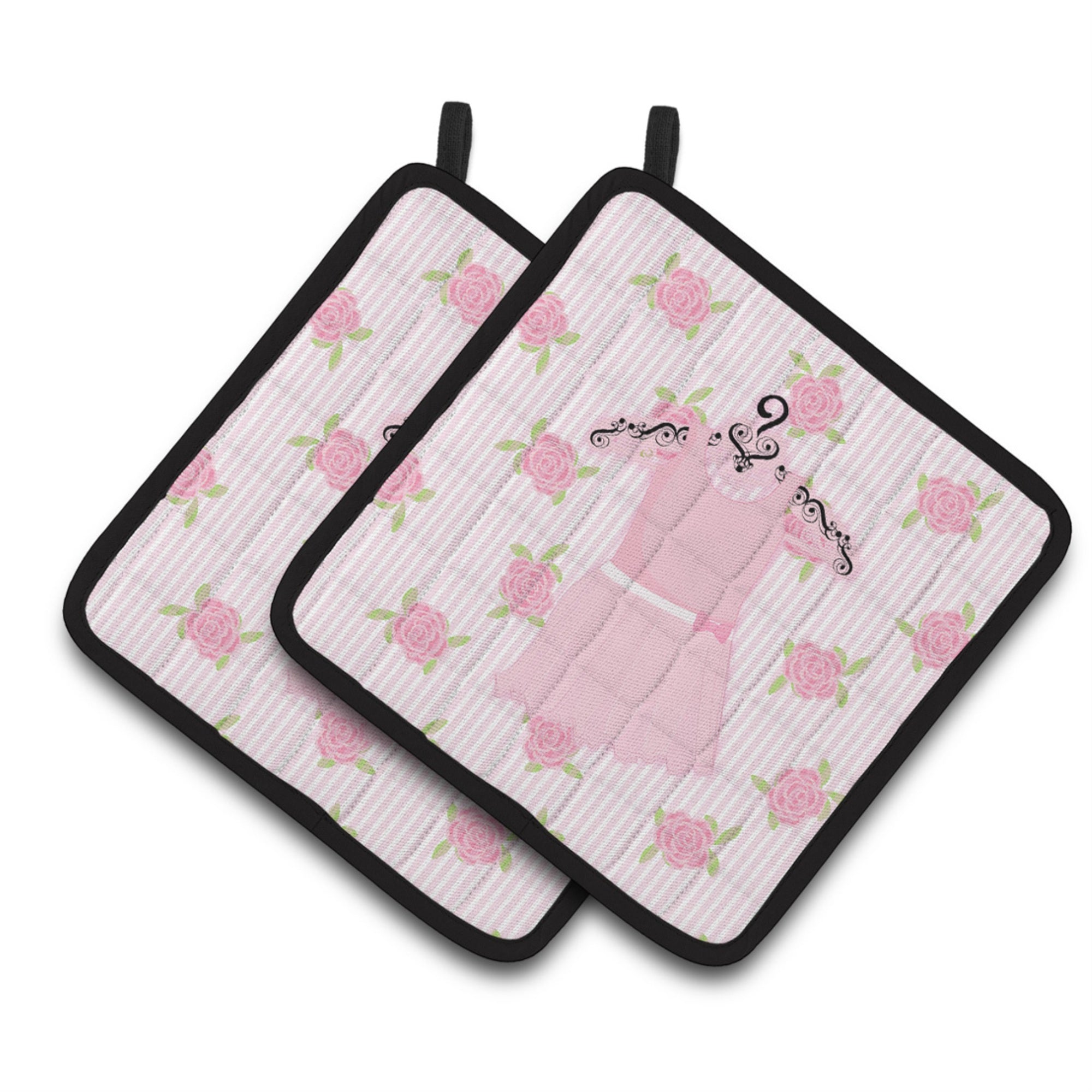 'Caroline'S Treasures Ballerina Ballet Attire Pair Of Pot Holders, 7.5Hx7.5W, Multicolor''