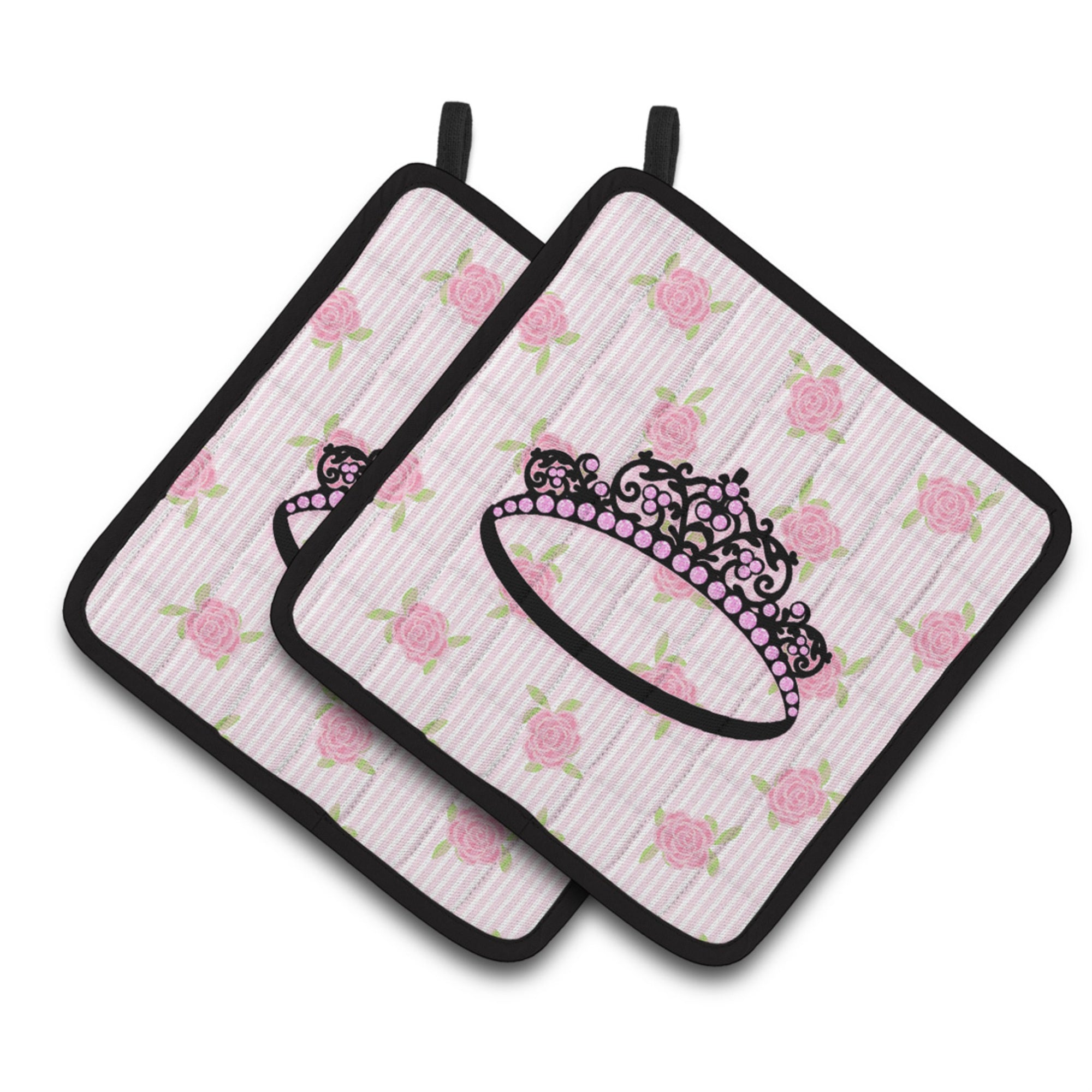 'Caroline'S Treasures Ballerina Tiara Sparkles Pair Of Pot Holders, 7.5Hx7.5W, Multicolor''