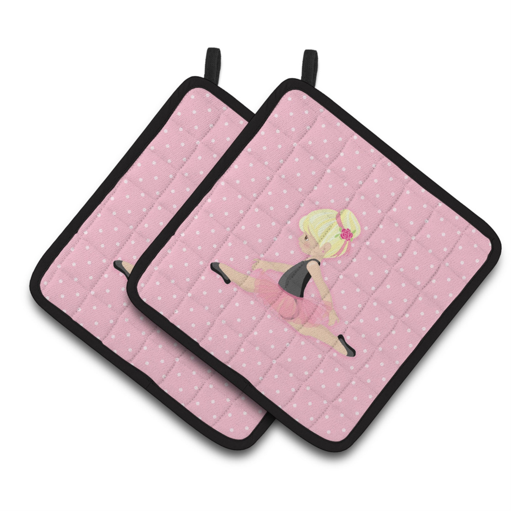 'Caroline'S Treasures Ballerina Blonde Jete Pair Of Pot Holders, 7.5Hx7.5W, Multicolor''