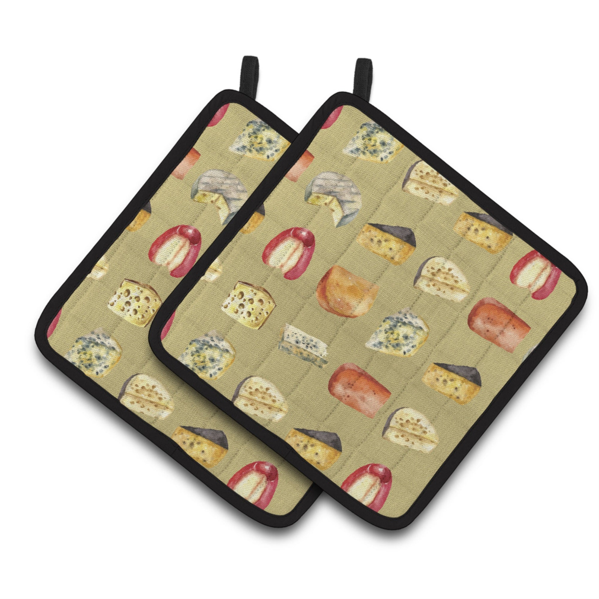 'Caroline'S Treasures Cheeses Pair Of Pot Holders, 7.5Hx7.5W, Multicolor''