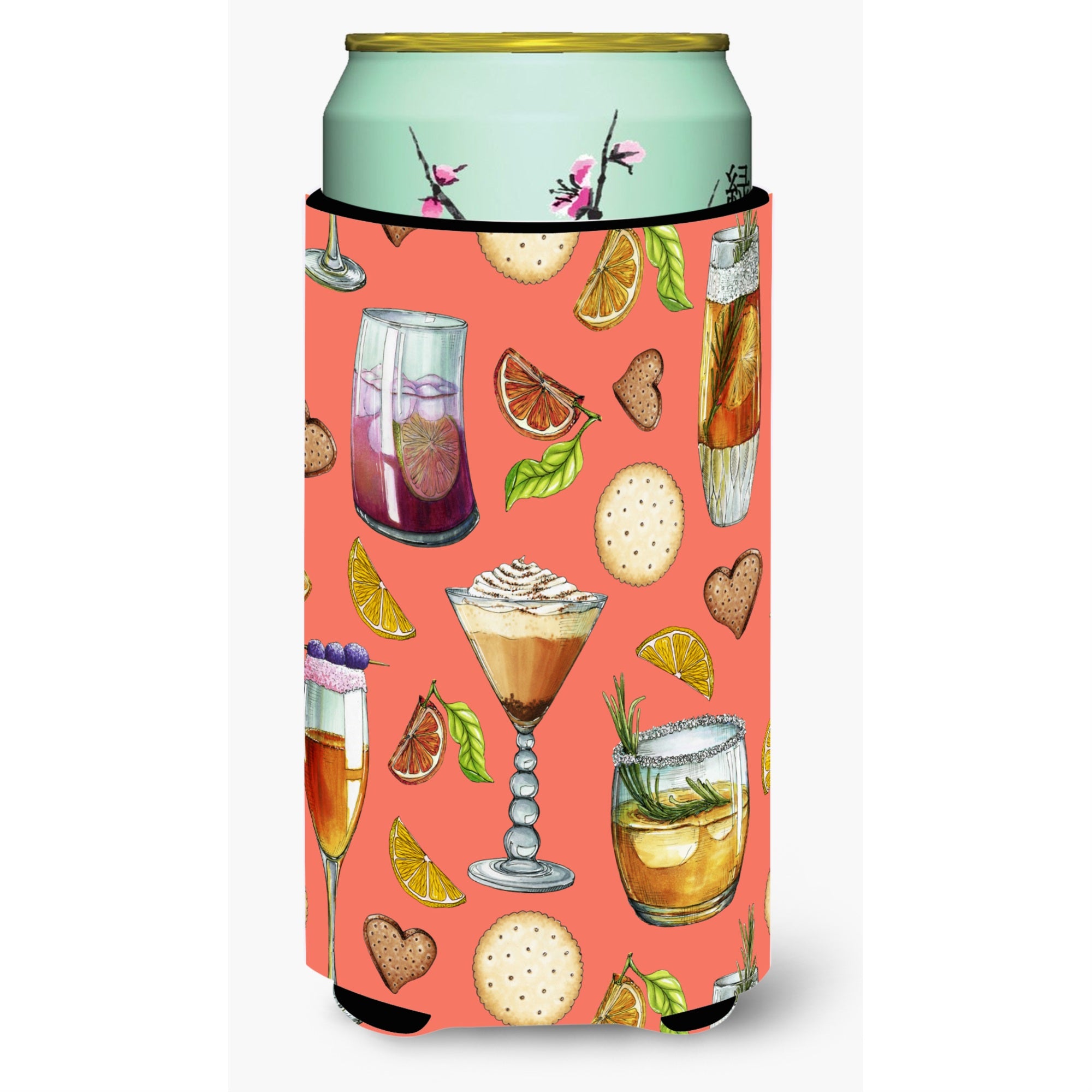 Carolines Treasures Drinks & Cocktails Salmon Tall Boy Beverage Insulator Hugger, Multicolor