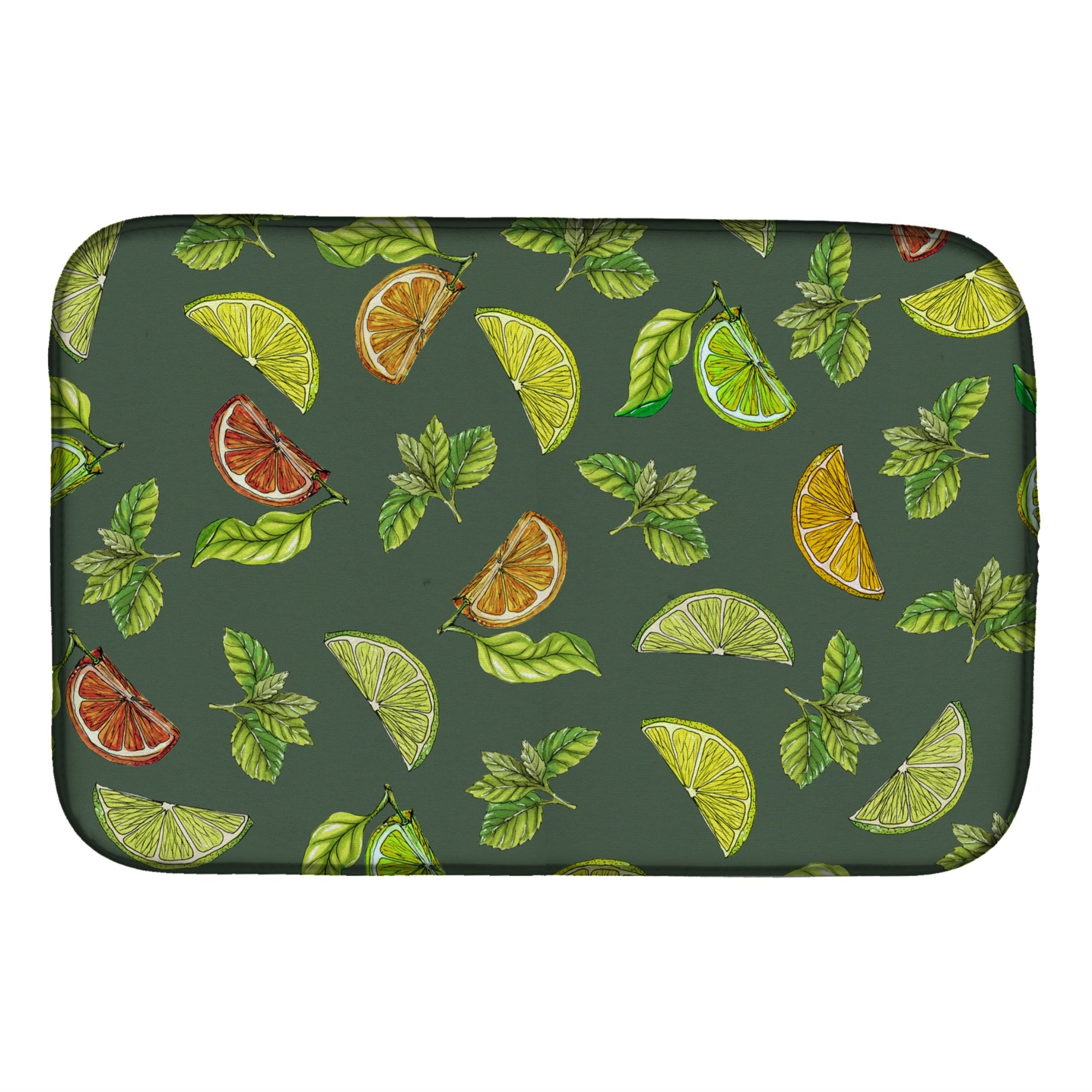 'Caroline'S Treasures Lemons, Limes And Oranges Dish Drying Mat, 14'''' X 21''''''