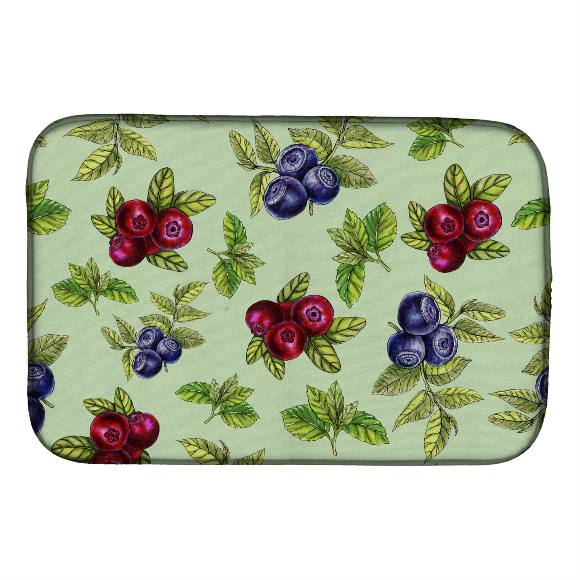 'Caroline'S Treasures Berries In Green Dish Drying Mat, 14 X 21''