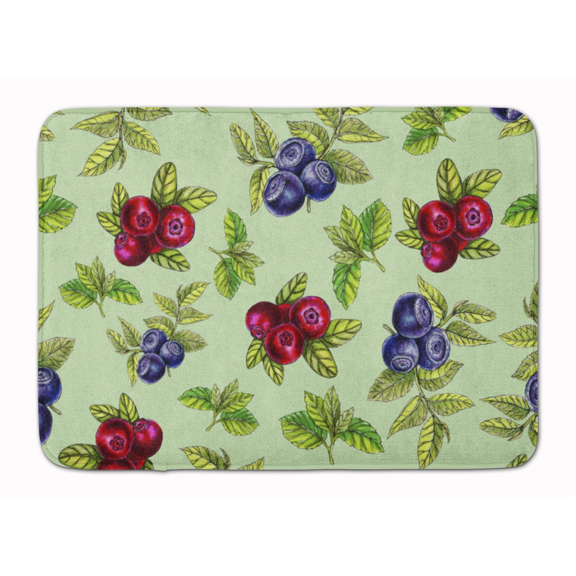'Caroline'S Treasures Berries In Green Floor Mat, 19'''' H X 27'''' W, Multicolor''