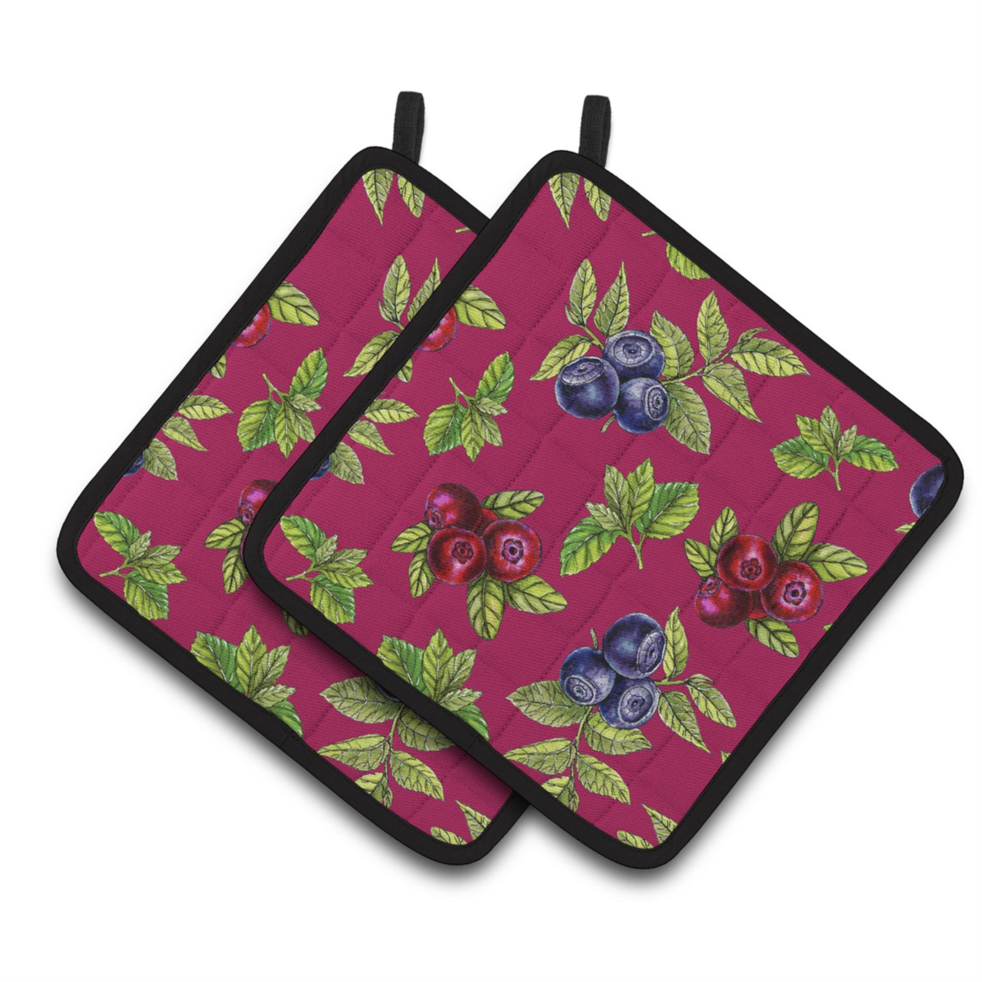 'Caroline'S Treasures Berries Pair Of Pot Holders, 7.5Hx7.5W, Multicolor''