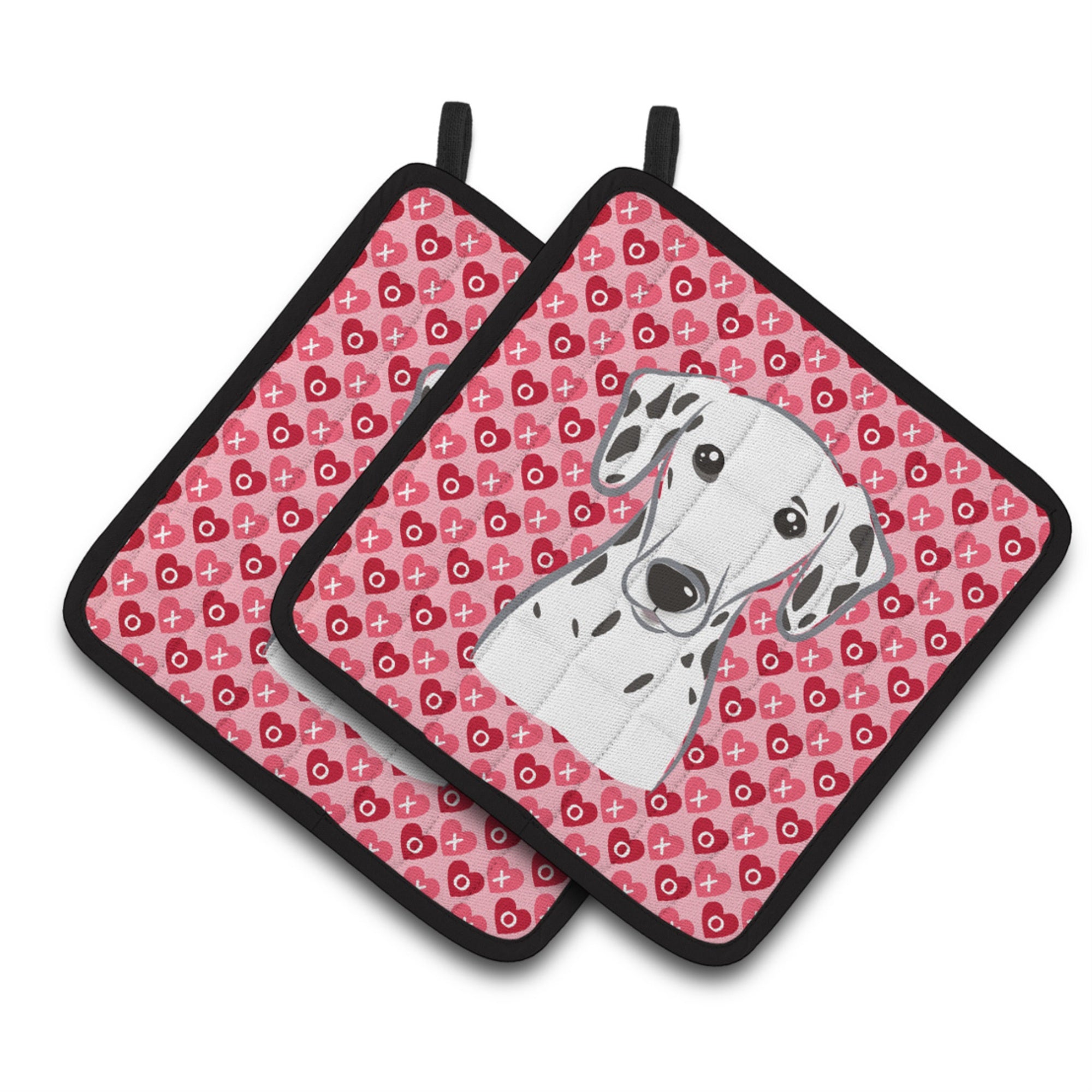 'Caroline'S Treasures Dalmatian Hearts Pair Of Pot Holders, 7.5Hx7.5W, Multicolor''