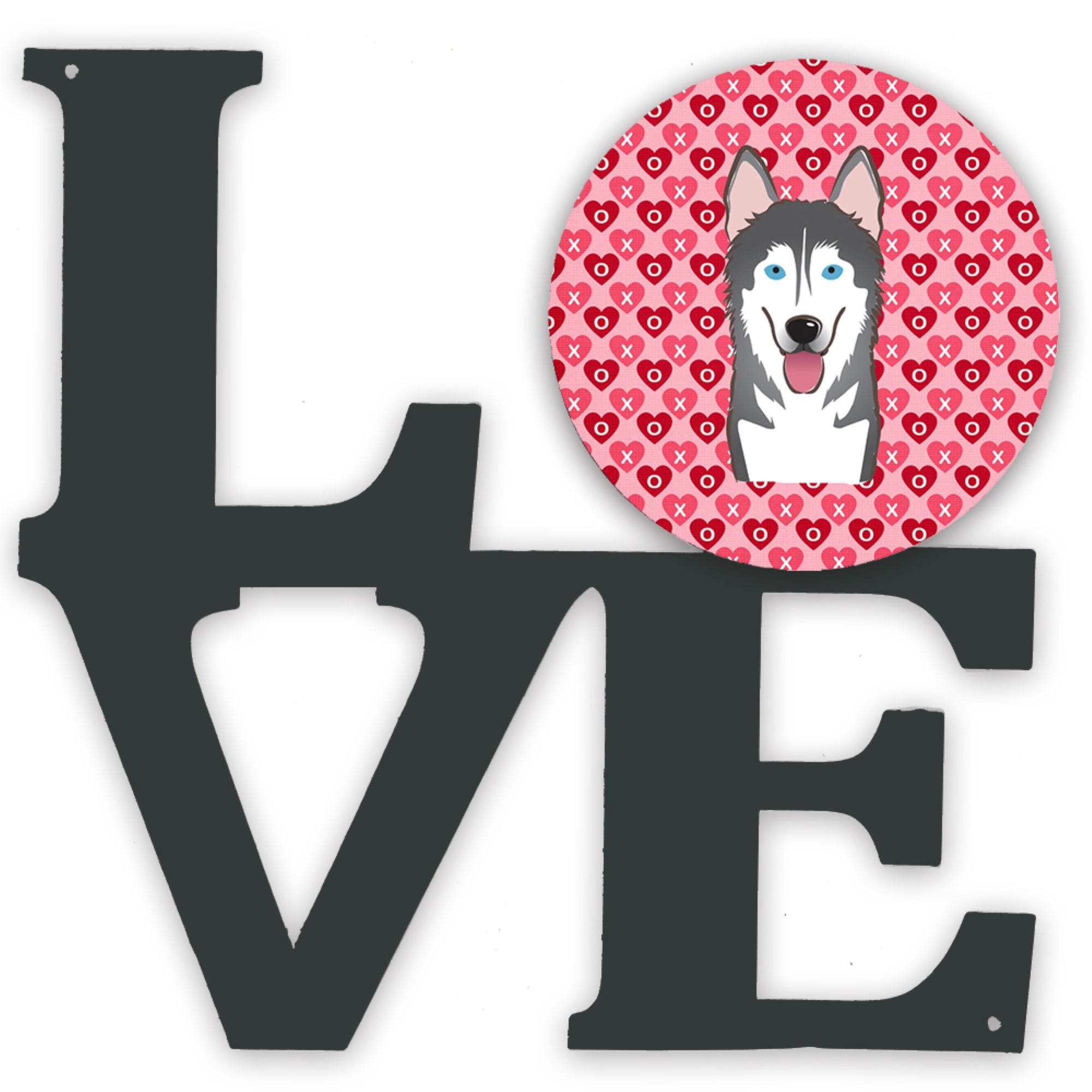 'Caroline'S Treasures Alaskan Malamute Metal Artwork Love Wall-Decor, Multicolor''