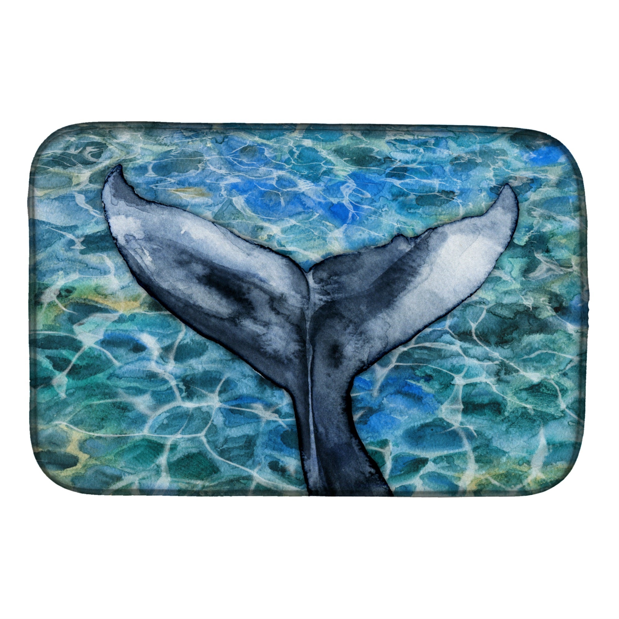 'Caroline'S Treasures Whale Tail Dish Drying Mat, 14'''' X 21''''''