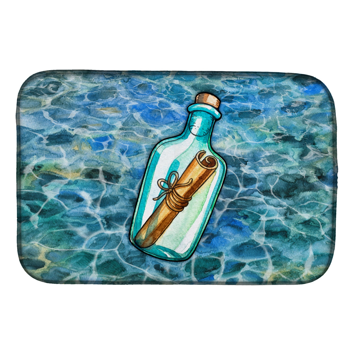 'Caroline'S Treasures Message In A Bottle Dish Drying Mat, 14'''' X 21''''''