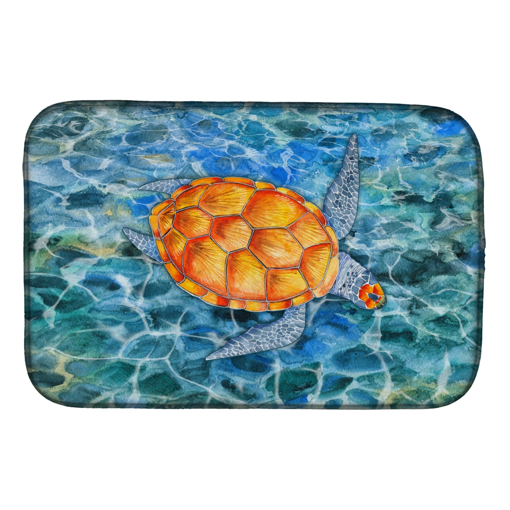 'Caroline'S Treasures Sea Turtle Dish Drying Mat, 14'''' X 21'''', Multicolor''