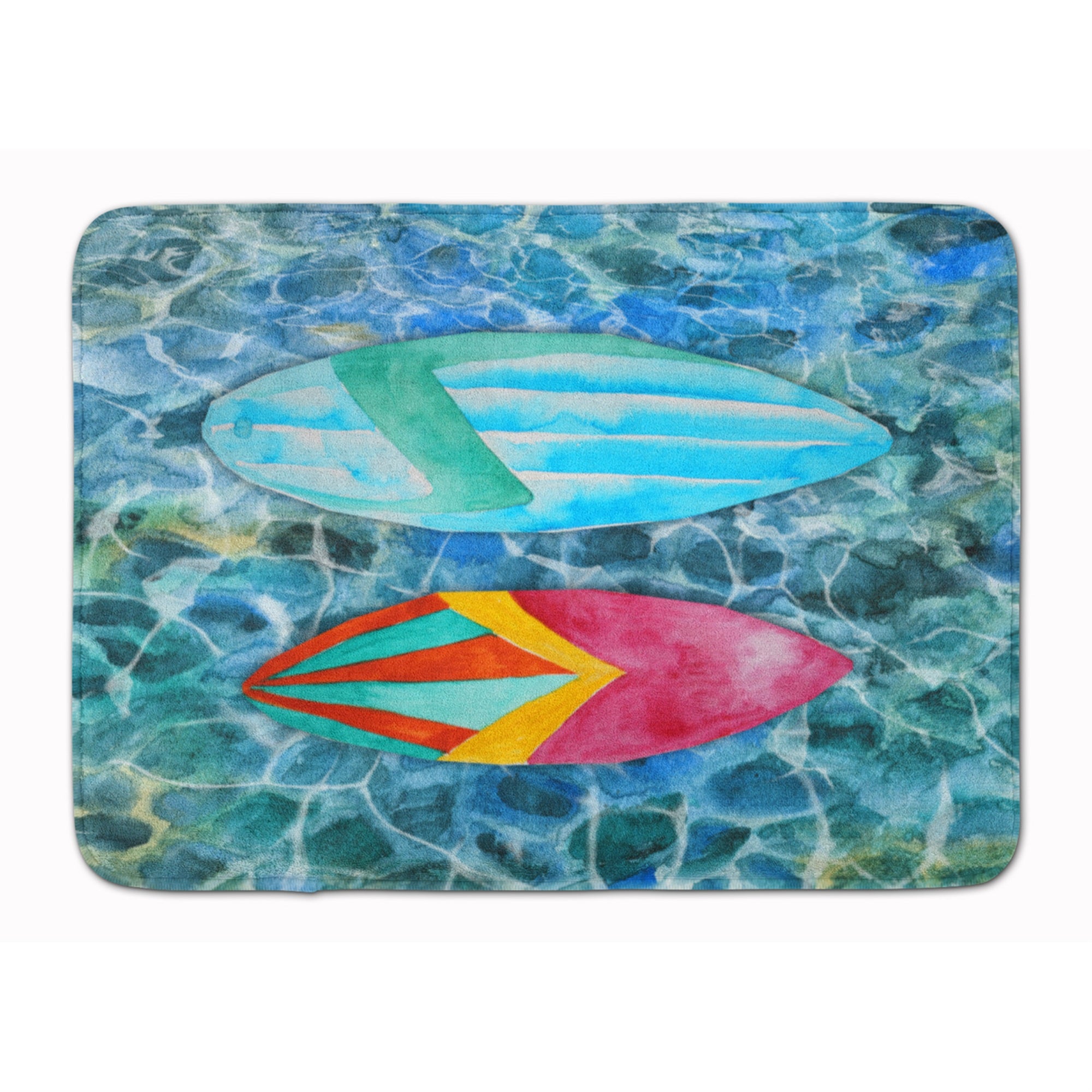 Carolines Treasures Surf Boards on the Water Floor Mat, 19 H x 27 W, Multicolor