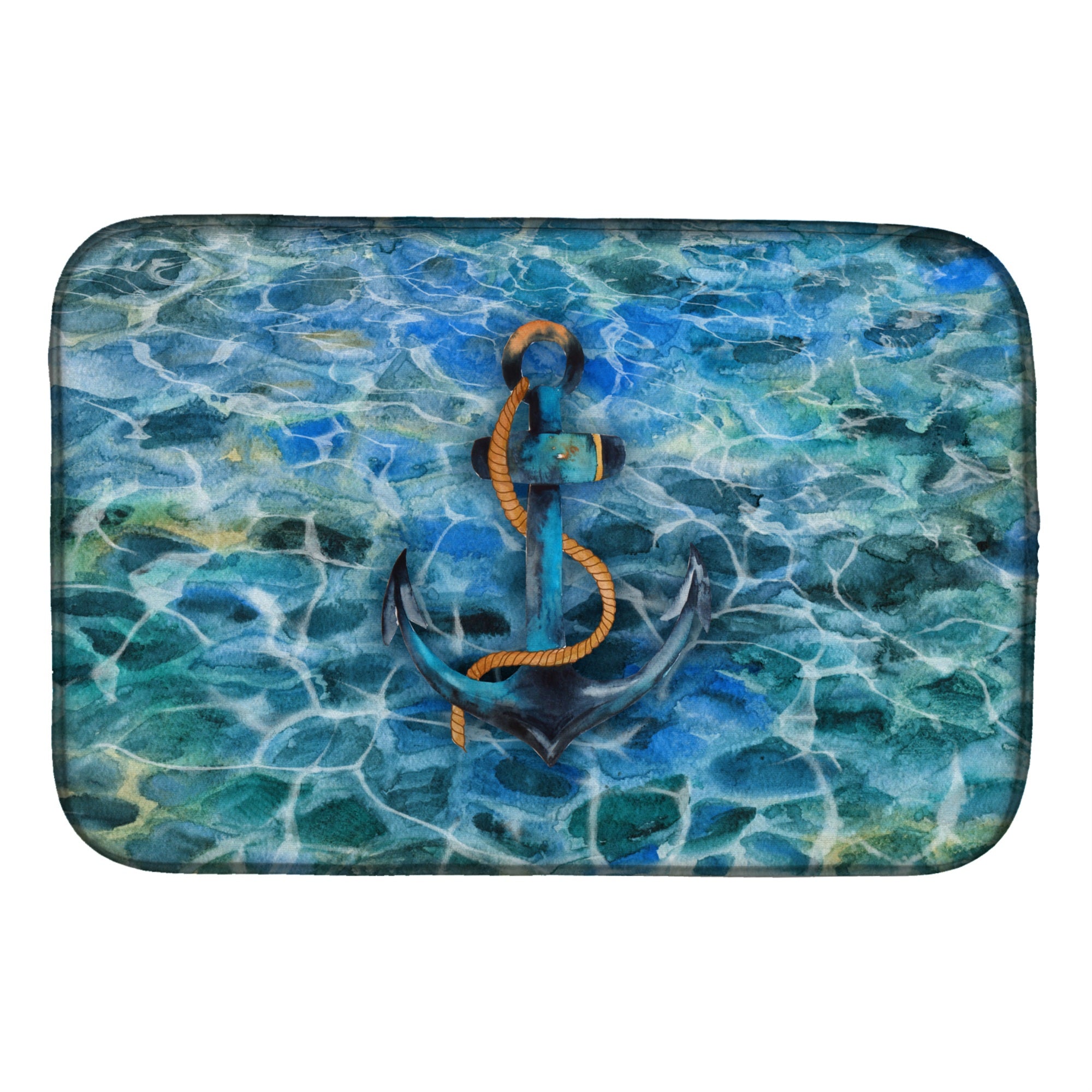 'Caroline'S Treasures Anchor And Rope Dish Drying Mat, 14'''' X 21''''''