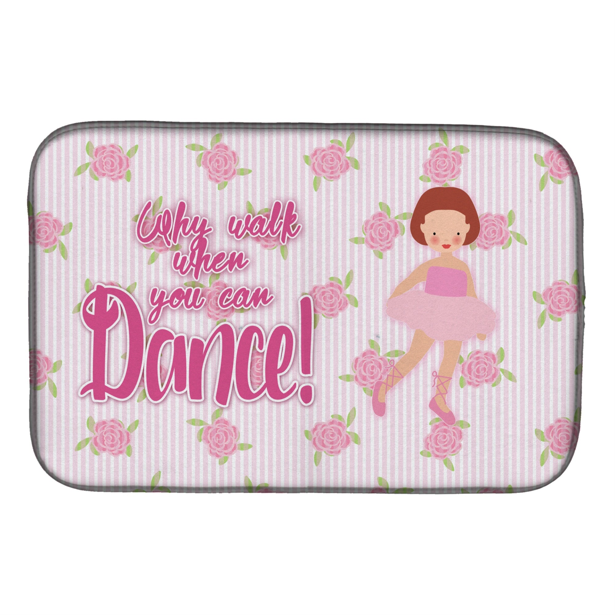'Caroline'S Treasures Ballet Short Hair Dish Drying Mat, 14'''' X 21''''''
