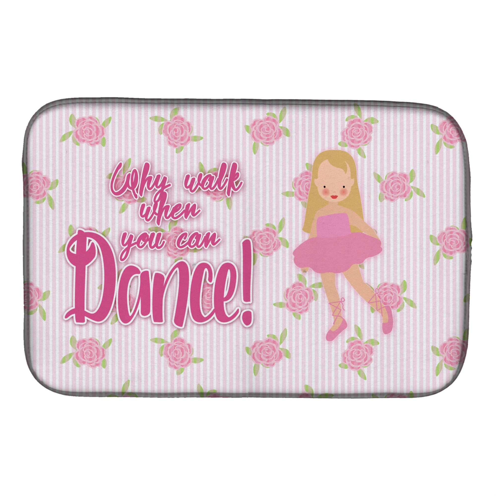 'Caroline'S Treasures Ballet Long Blonde Hair Dish Drying Mat, 14'''' X 21'''', Multicolor''