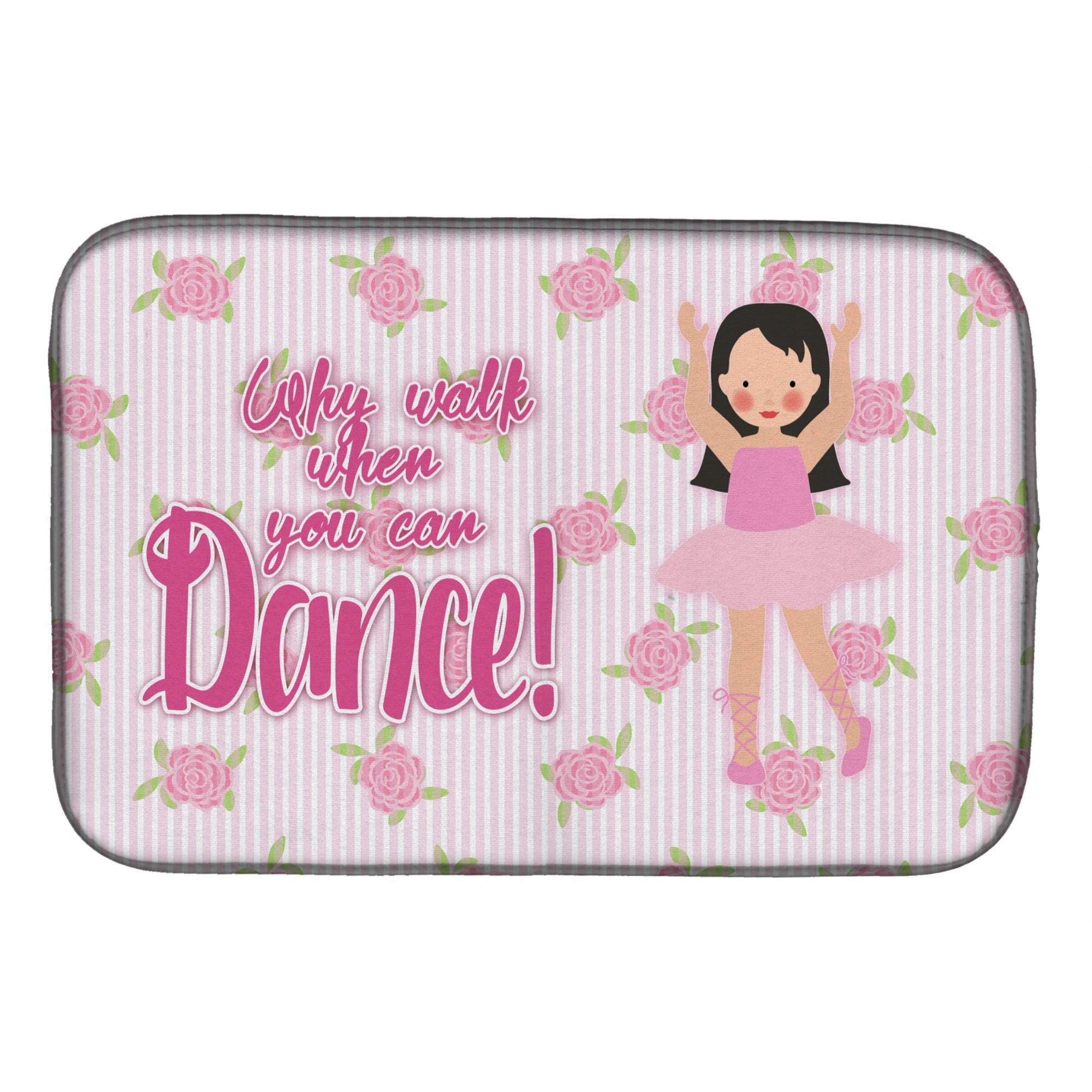 'Caroline'S Treasures Ballet Long Dark Hair Dish Drying Mat, 14 X 21, Multicolor''