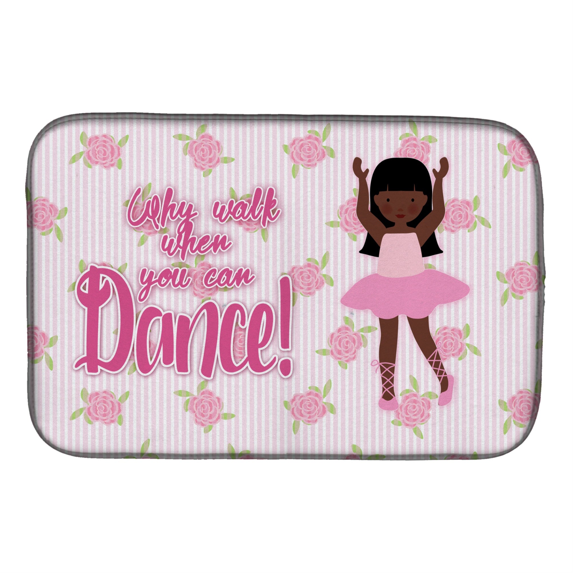 'Caroline'S Treasures Ballet Long Hair African American Dish Drying Mat, 14'''' X 21'''', Multicolor''