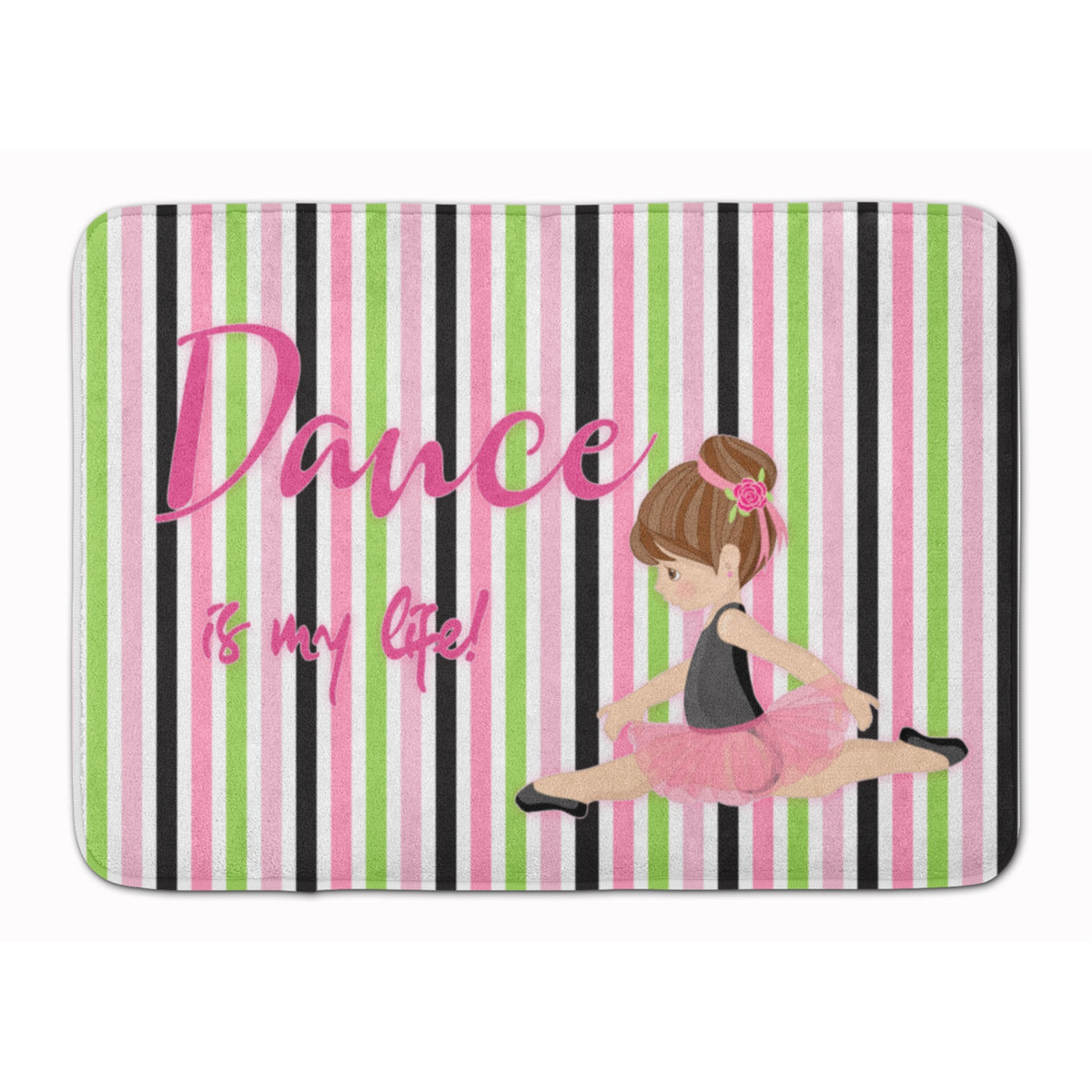 'Caroline'S Treasures Ballet Dance Is My Life Brunette Floor Mat, 19 H X 27 W, Multicolor''