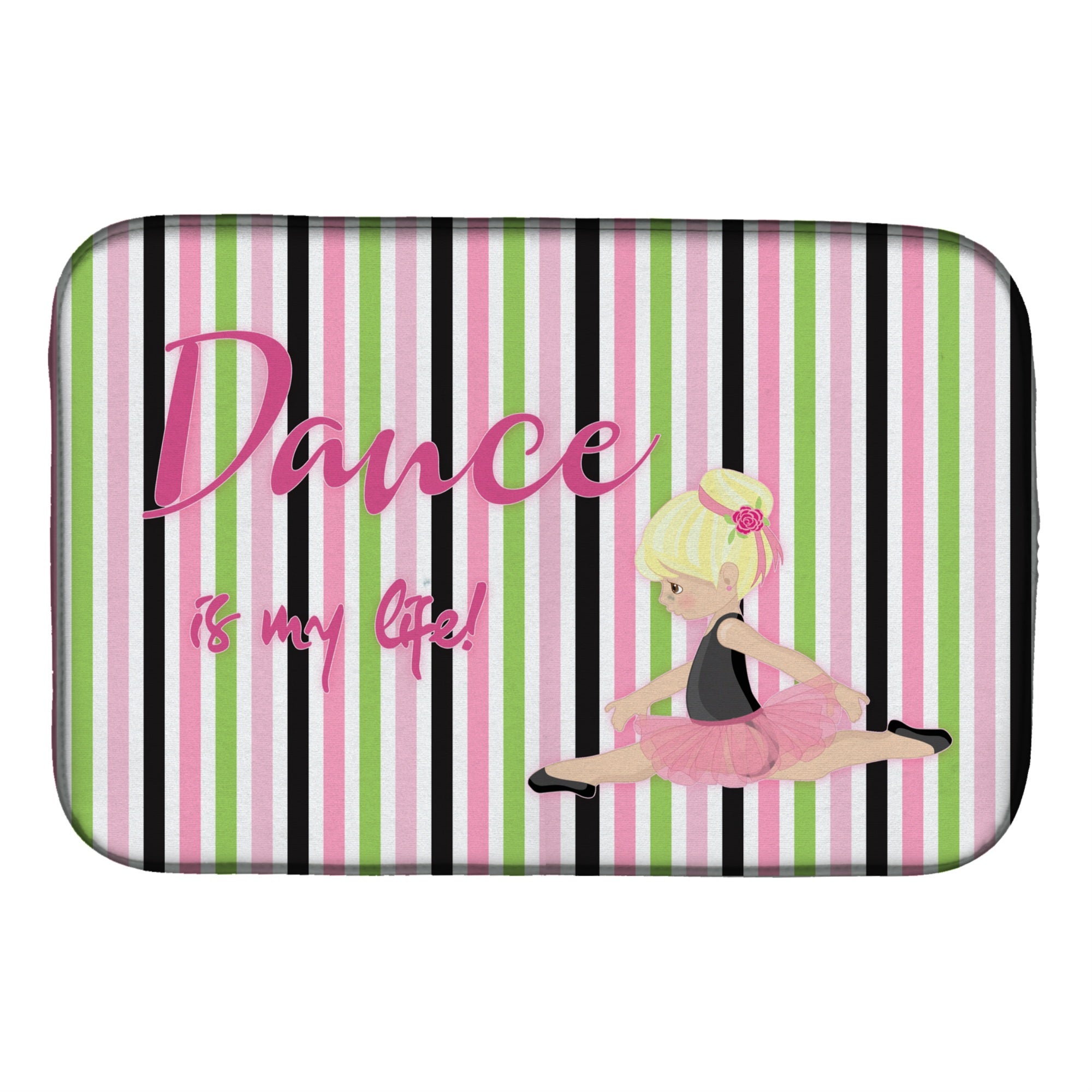 'Caroline'S Treasures Ballet Dance Is My Life Blonde Dish Drying Mat, 14'''' X 21'''', Multicolor''