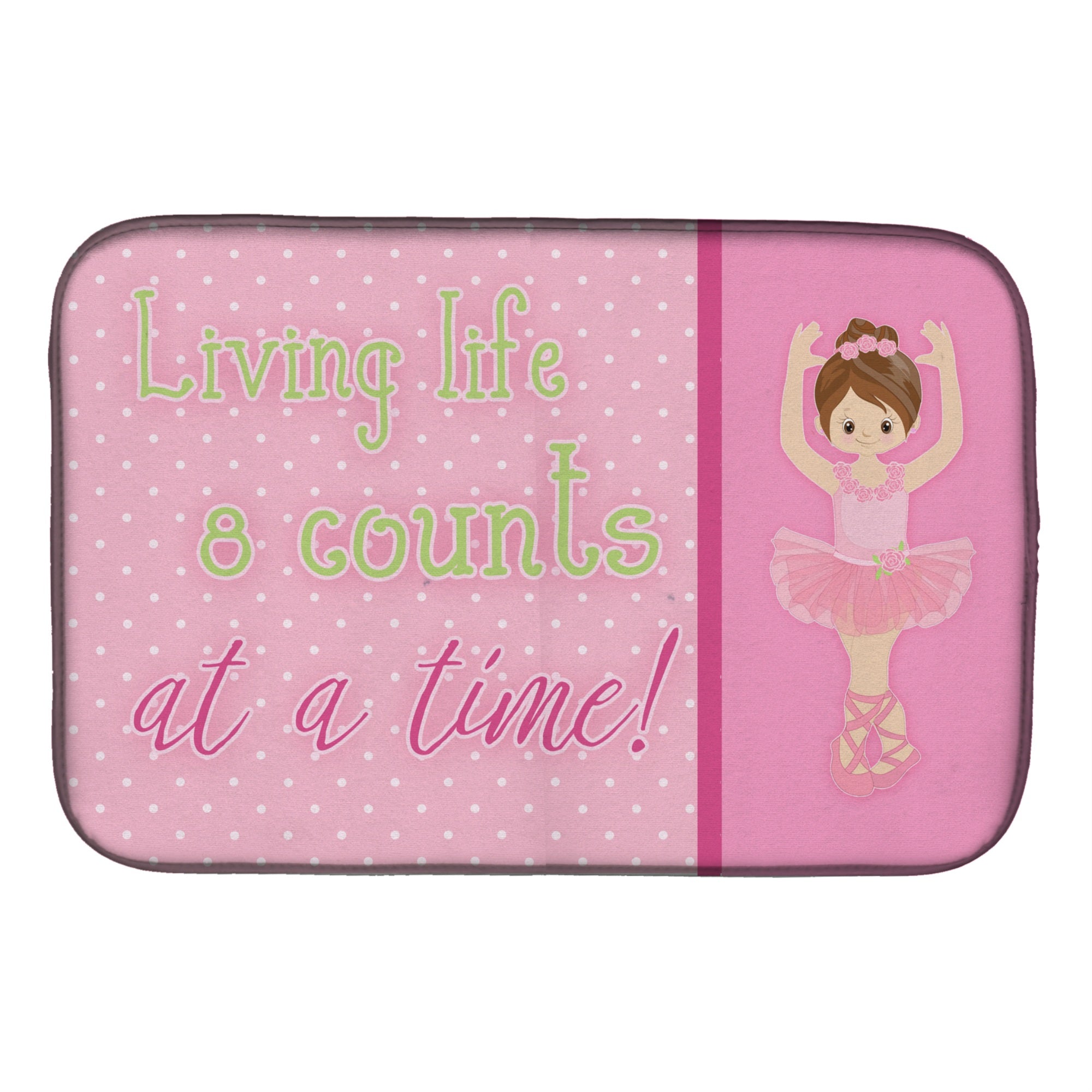 'Caroline'S Treasures Ballet In 8 Counts Brunette Dish Drying Mat, 14'''' X 21'''', Multicolor''