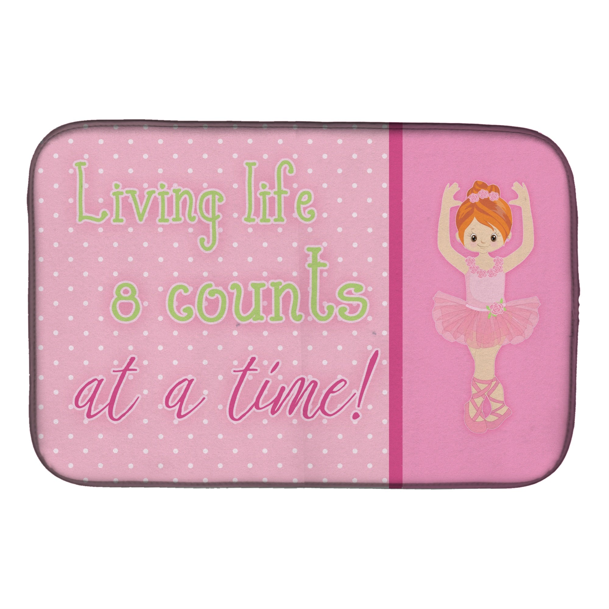 'Caroline'S Treasures Ballet In 8 Counts Red Hair Dish Drying Mat, 14 X 21, Multicolor''
