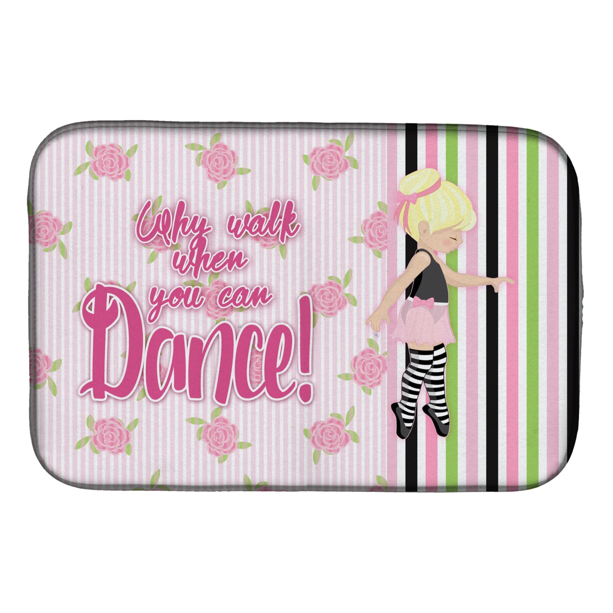 'Caroline'S Treasures Ballet Dance Stripes Blonde Dish Drying Mat, 14'''' X 21''''''