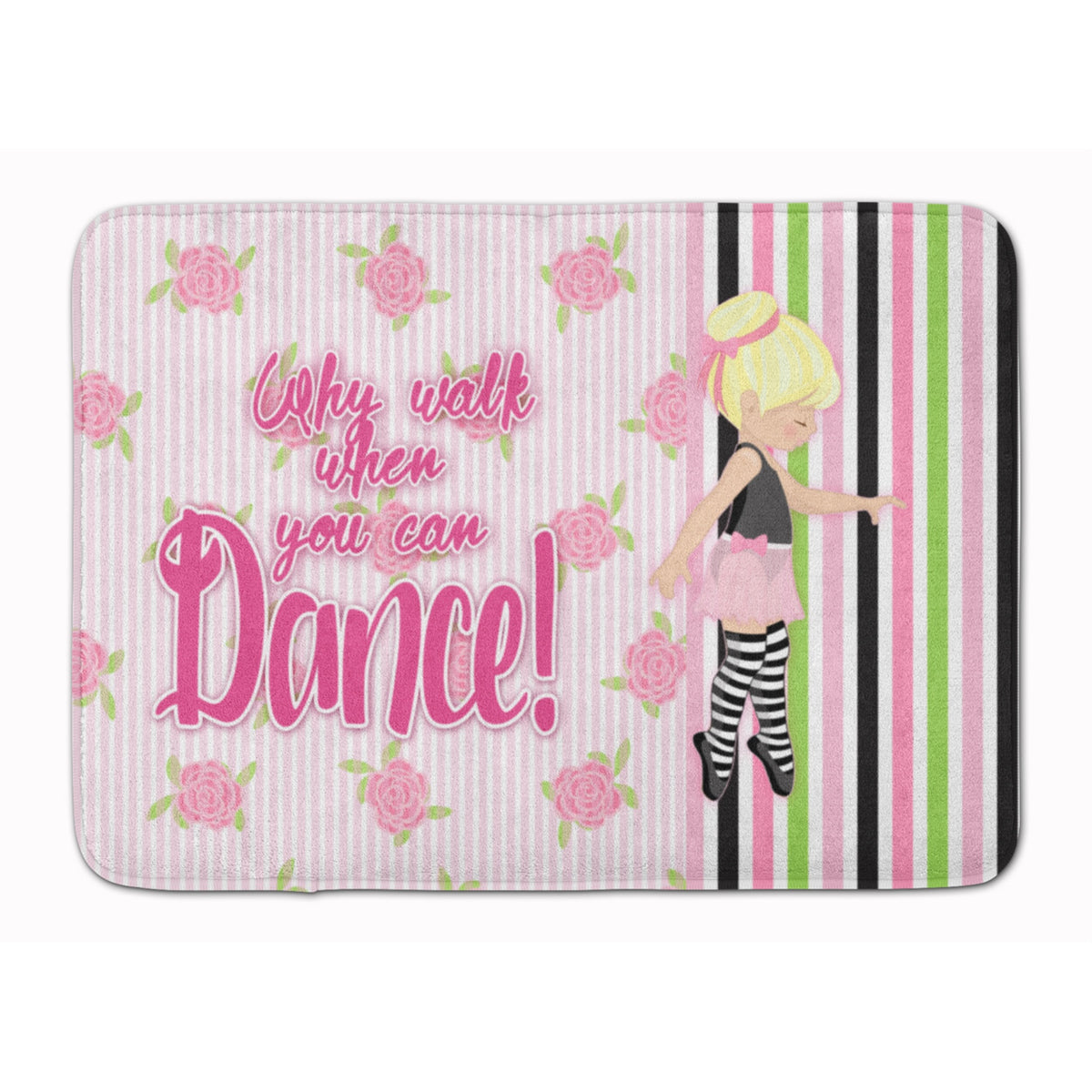 'Caroline'S Treasures Ballet Dance Stripes Blonde Floor Mat, 19 H X 27 W, Multicolor''