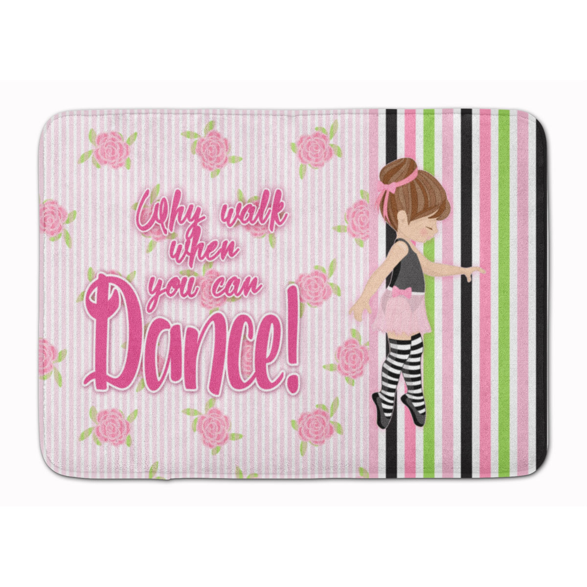 'Caroline'S Treasures Ballet Dance Stripes Brunette Floor Mat, 19 H X 27 W, Multicolor''