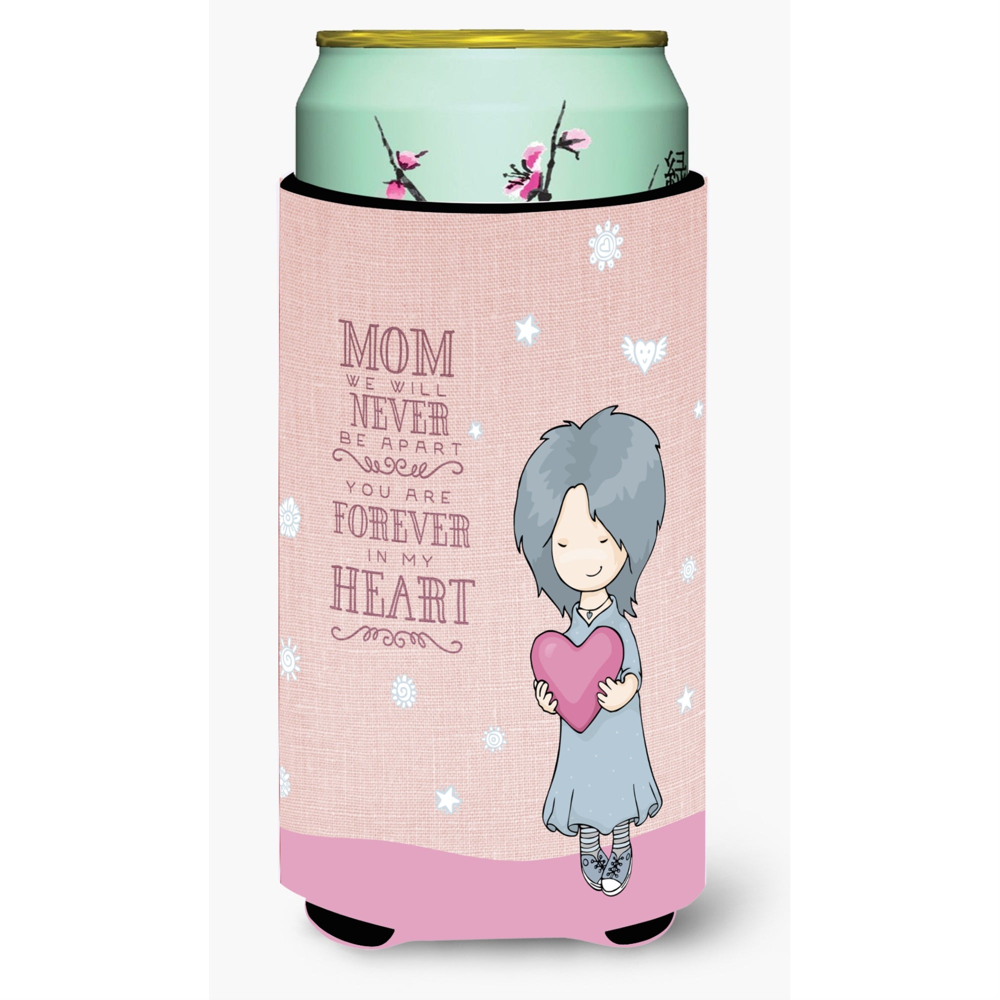 'Caroline'S Treasures Mom Forever In My Heart Tall Boy Beverage Insulator Hugger, Multicolor''