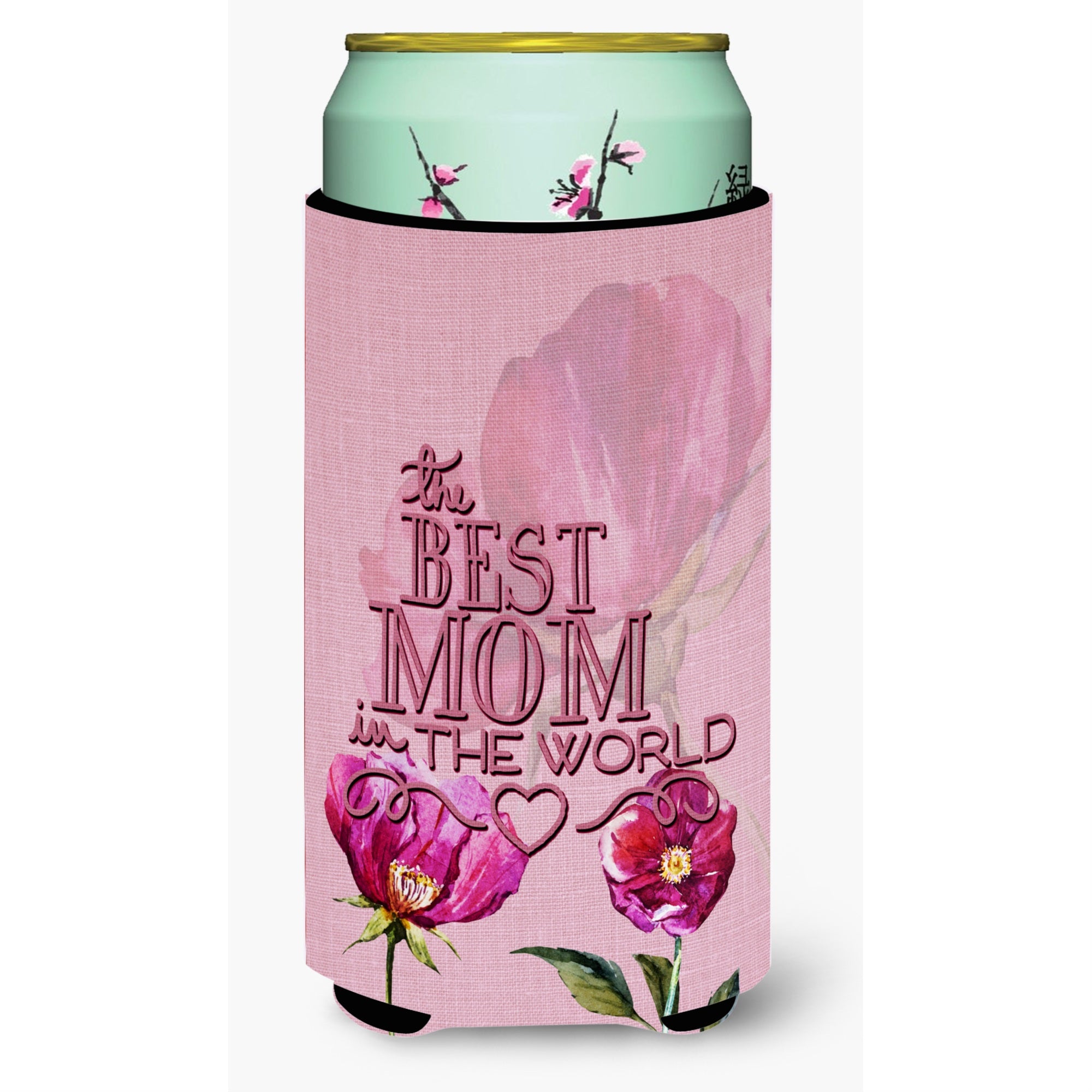 'Caroline'S Treasures The Best Mom In The World Tall Boy Beverage Insulator Hugger, Multicolor''