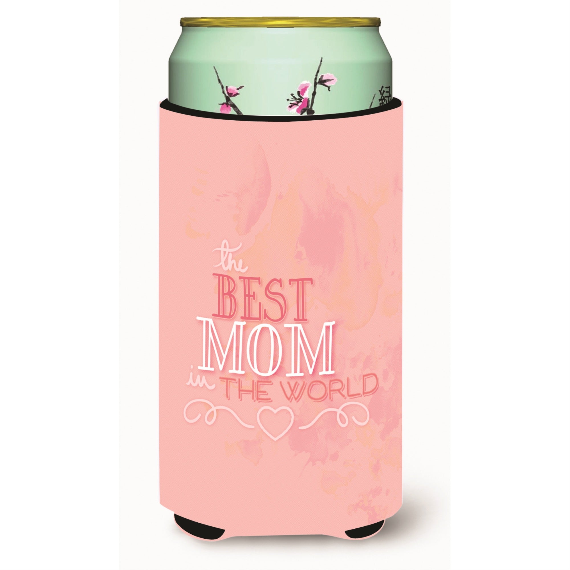 'Caroline'S Treasures The Best Mom In The World Pink Tall Boy Beverage Insulator Hugger, Multicolor''