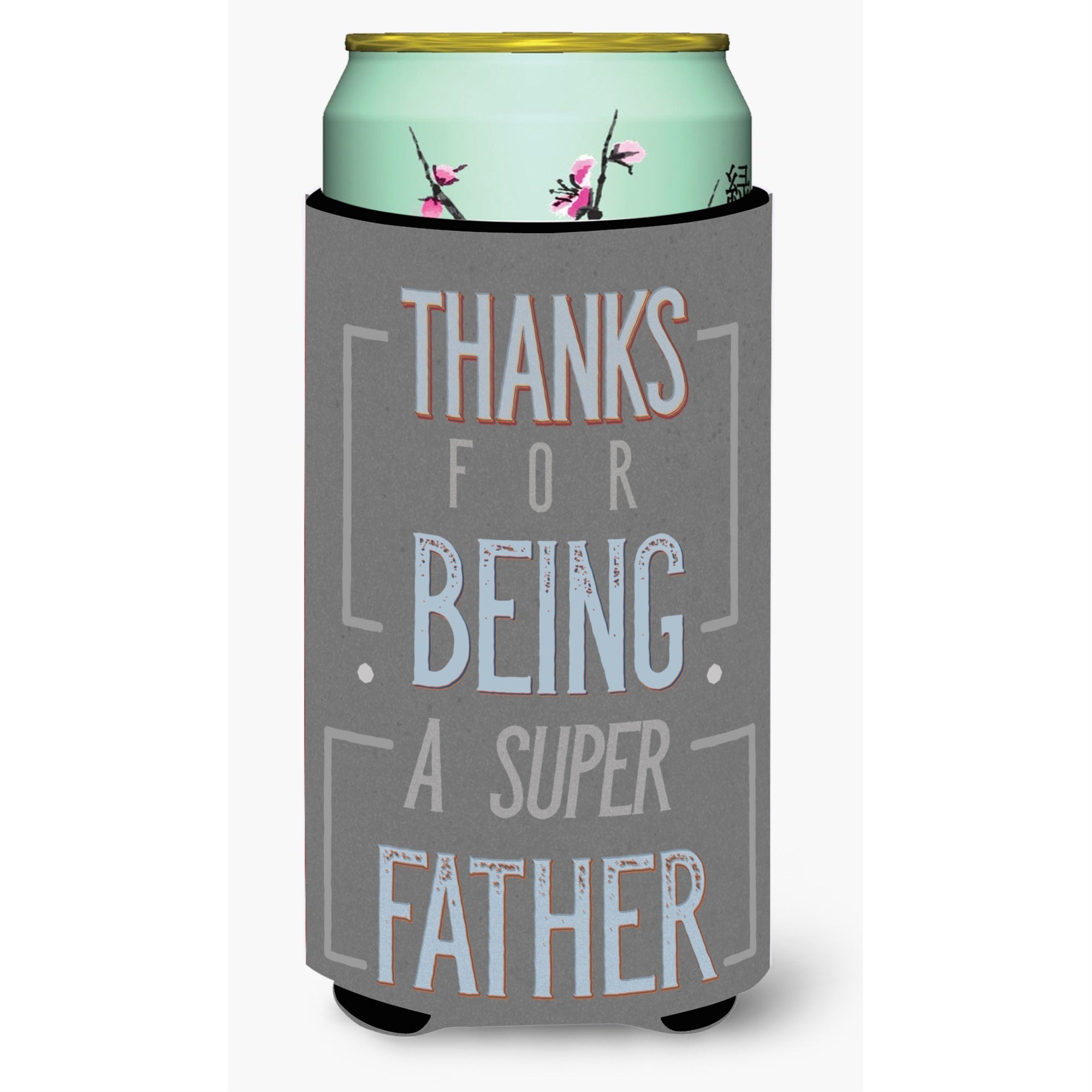 'Caroline'S Treasures Thanks Super Father Tall Boy Beverage Insulator Hugger, Multicolor''