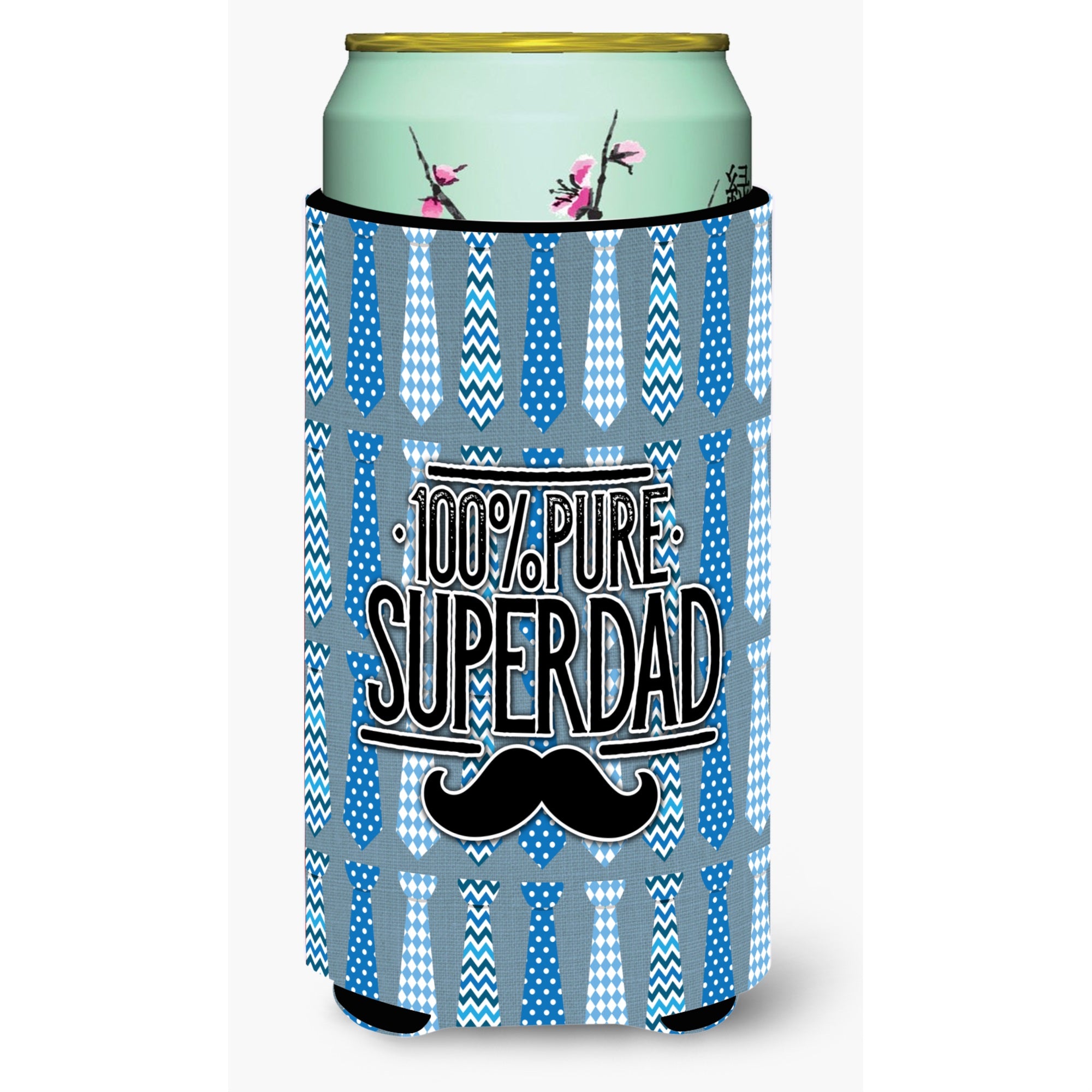 'Caroline'S Treasures 100% Pure Dad Tall Boy Beverage Insulator Hugger, Multicolor''