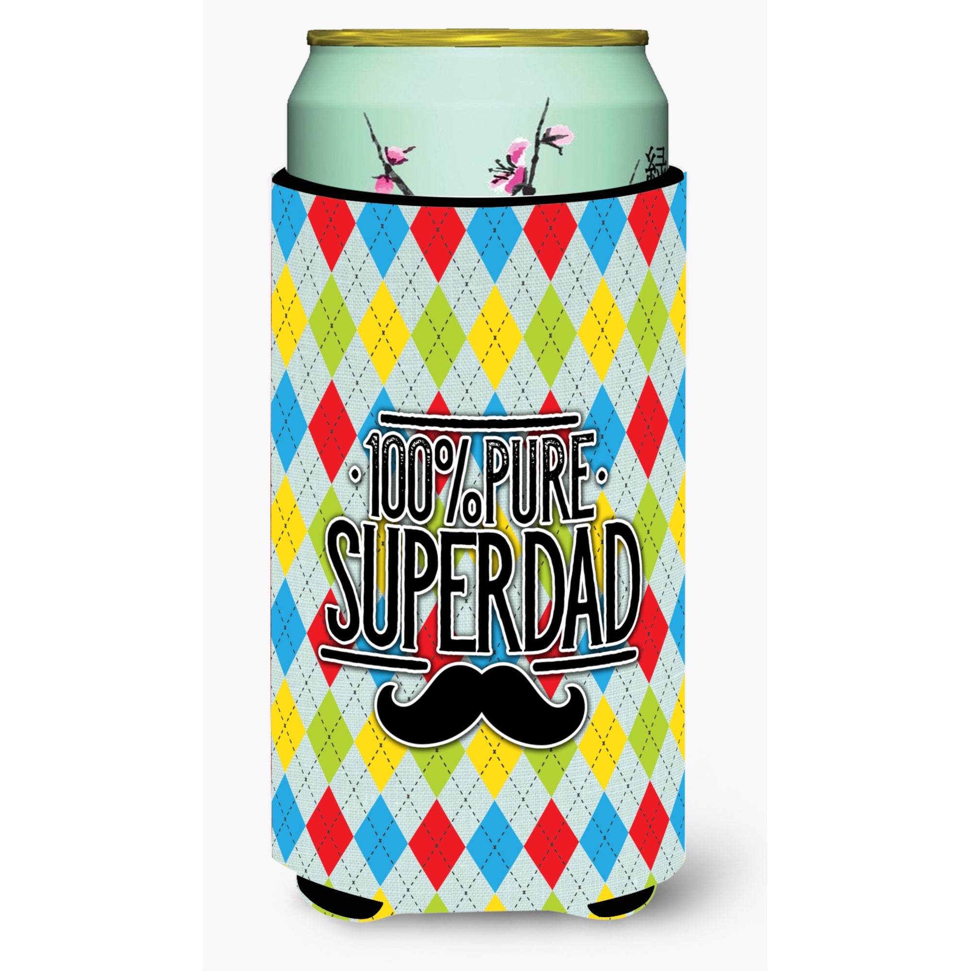 'Caroline'S Treasures 100% Pure Dad Argyle Tall Boy Beverage Insulator Hugger, Multicolor''