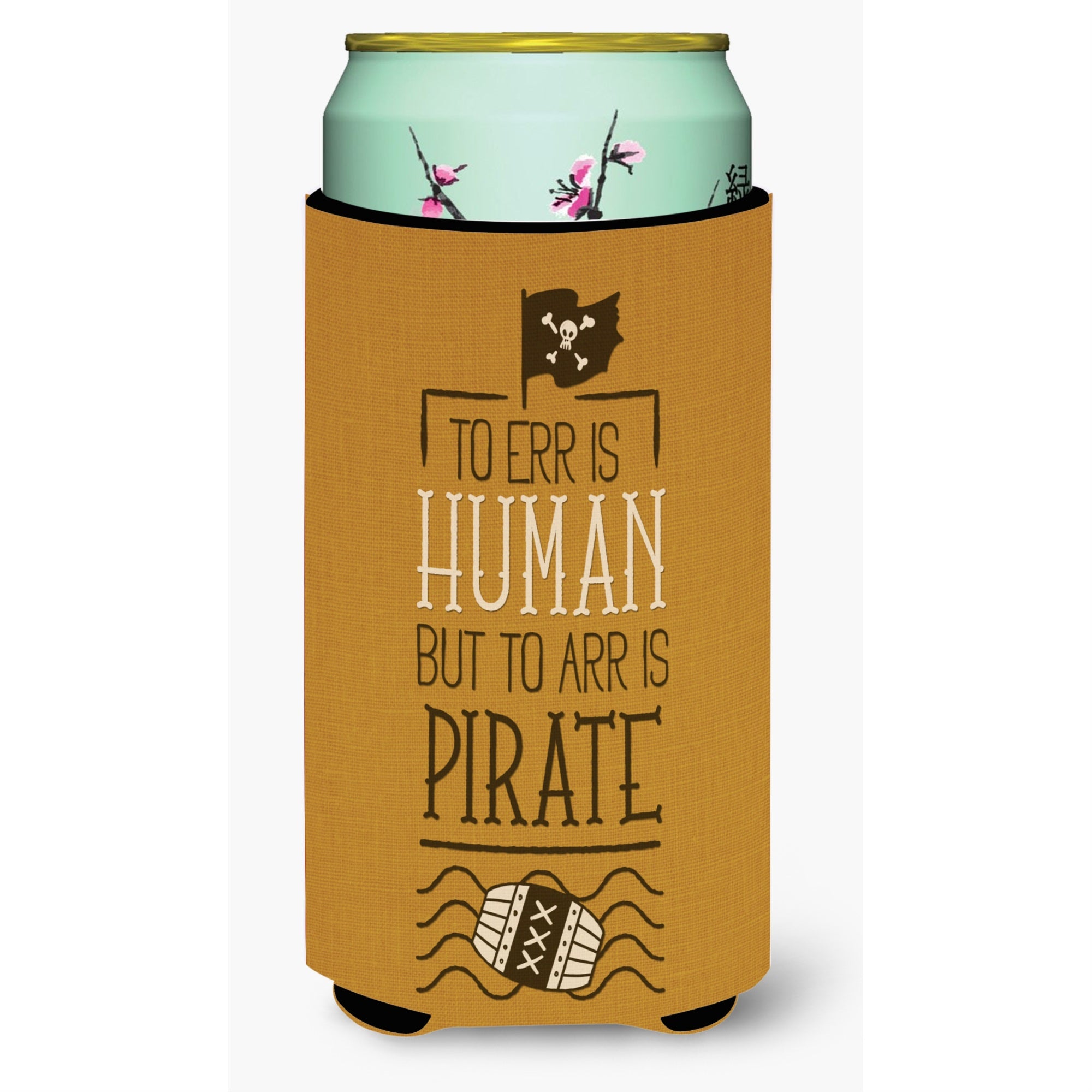 'Caroline'S Treasures To Err Is Human To Arr Is Pirate Tall Boy Beverage Insulator Hugger, Multicolor''