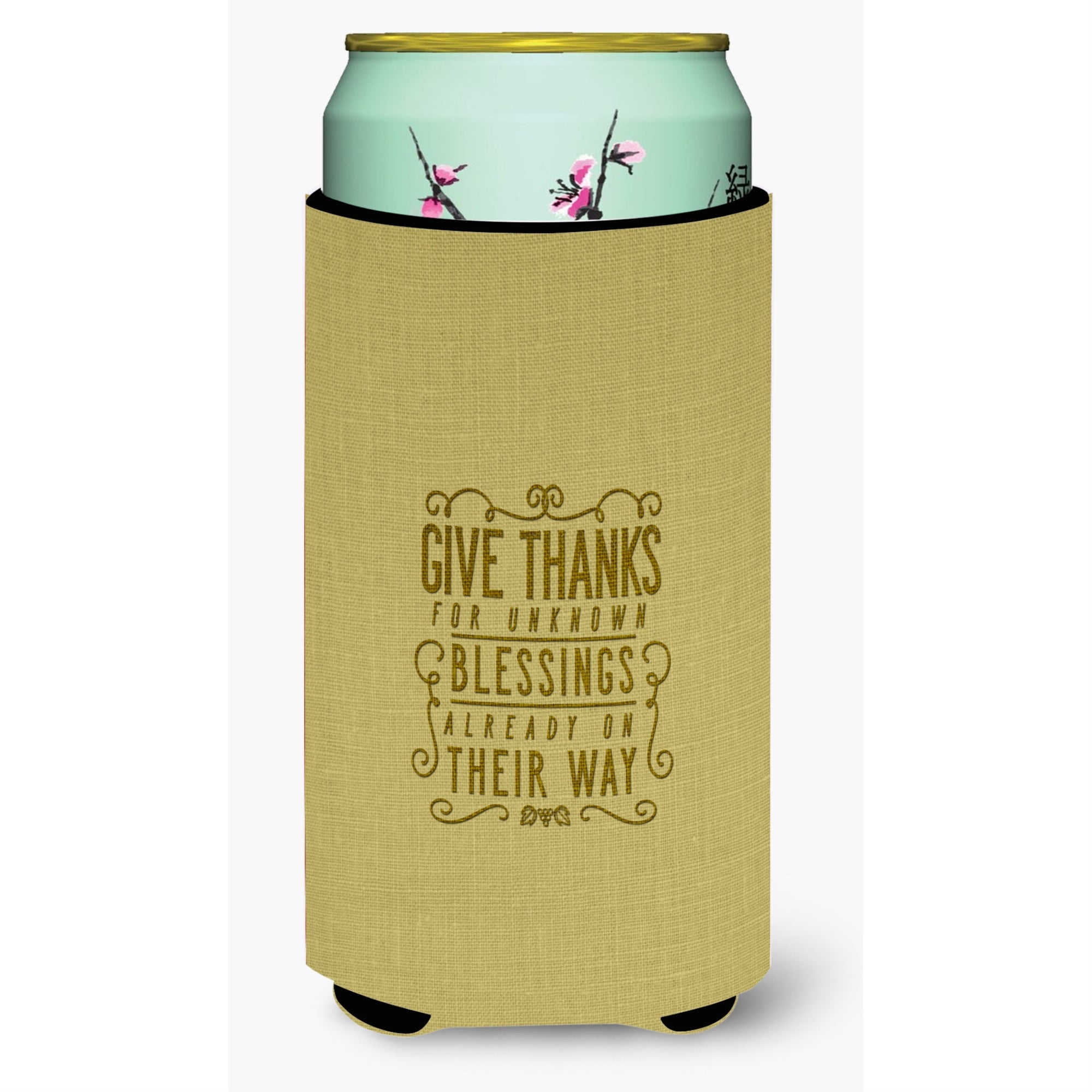 'Caroline'S Treasures Give Thanks Blessings Tall Boy Beverage Insulator Hugger, Multicolor''