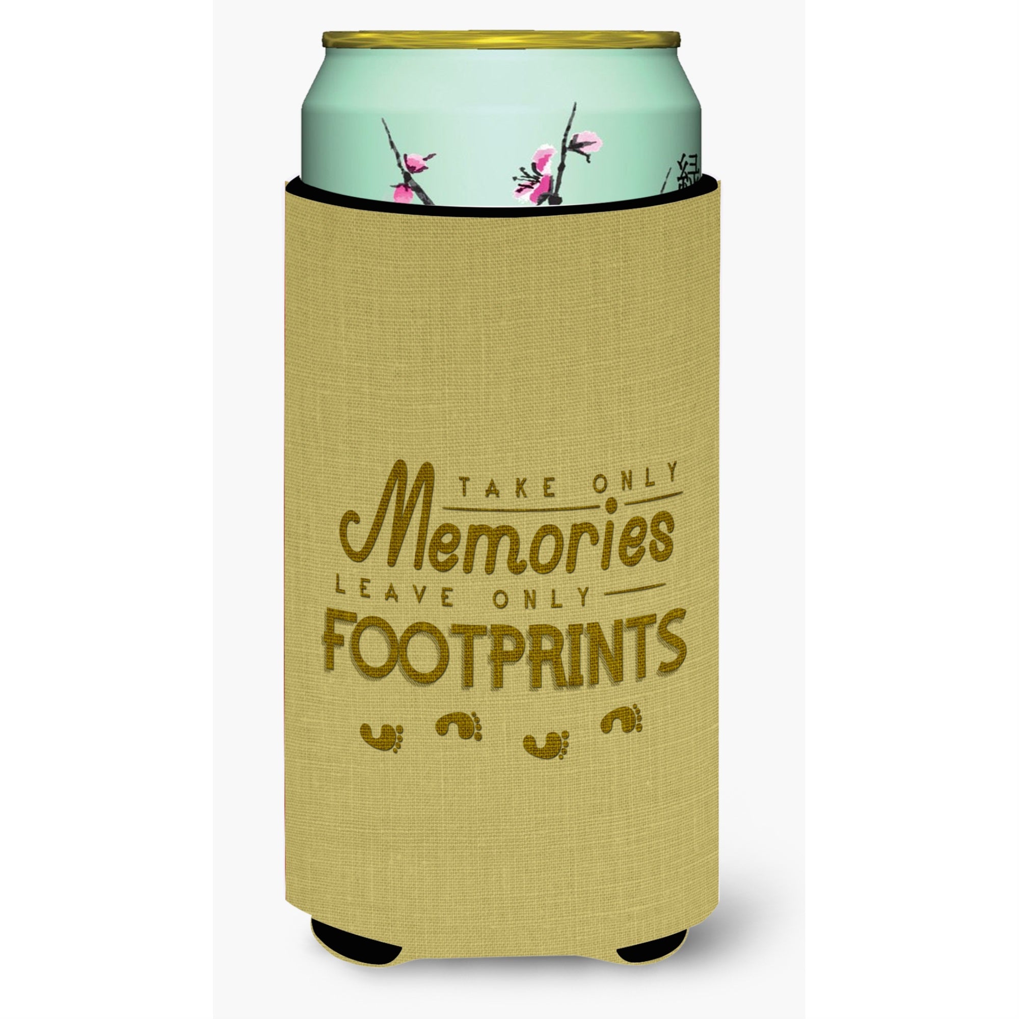 'Caroline'S Treasures Take Memories Leave Footprints Tall Boy Beverage Insulator Hugger, Multicolor''