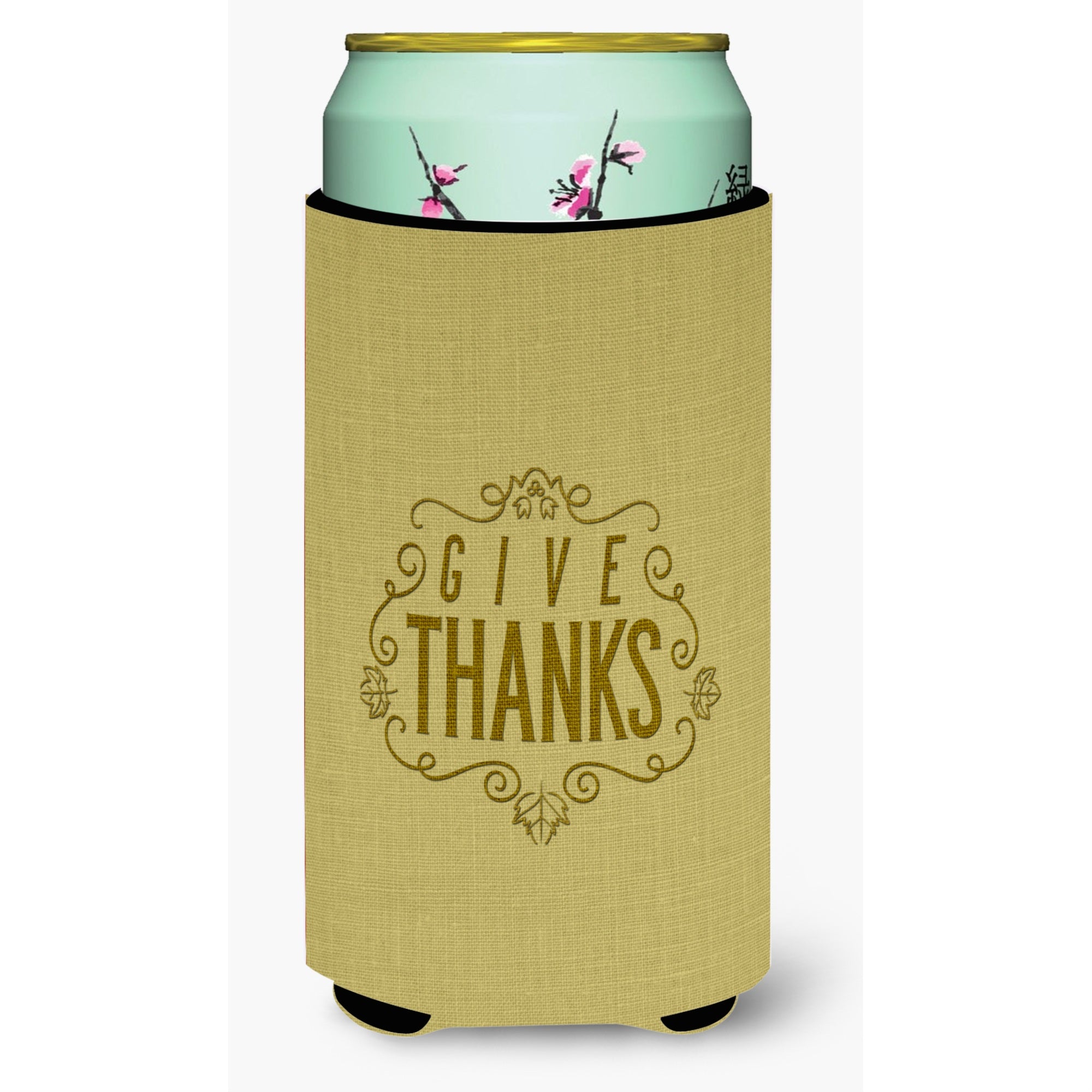 'Caroline'S Treasures Give Thanks Tall Boy Beverage Insulator Hugger, Multicolor''