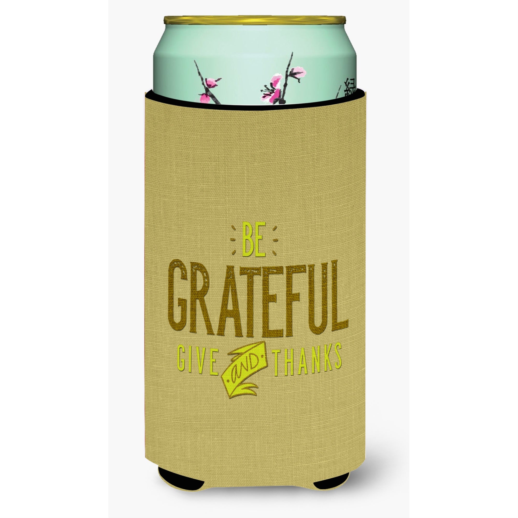 'Caroline'S Treasures Be Grateful Give Thanks Tall Boy Beverage Insulator Hugger, Multicolor''